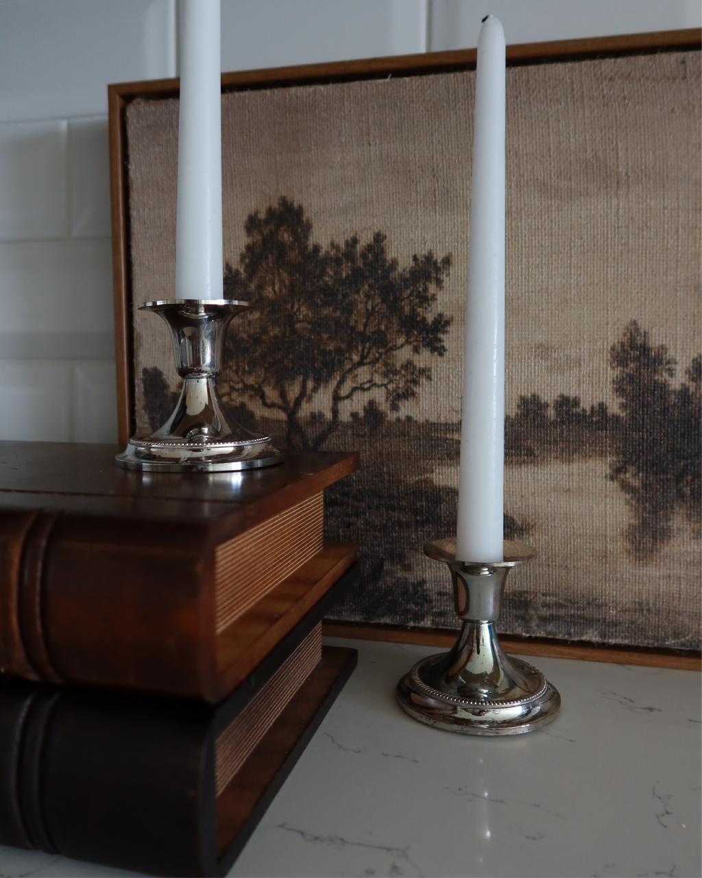 Mavis Silver Candlesticks, Set of 2