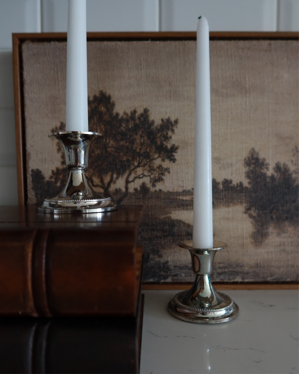 Mavis Silver Candlesticks, Set of 2