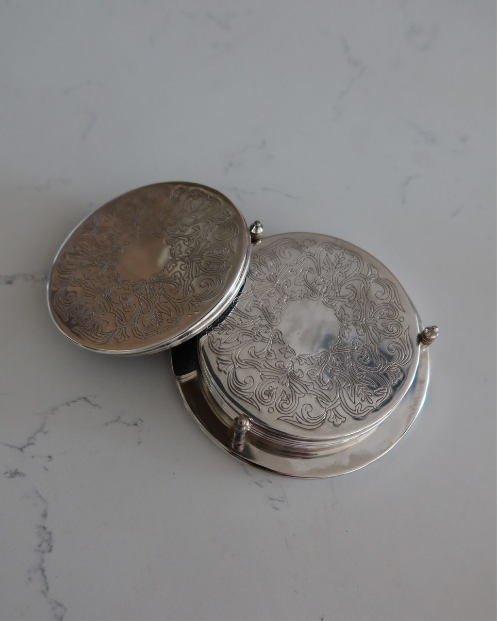 Imogen Silver Coasters, Set of 6