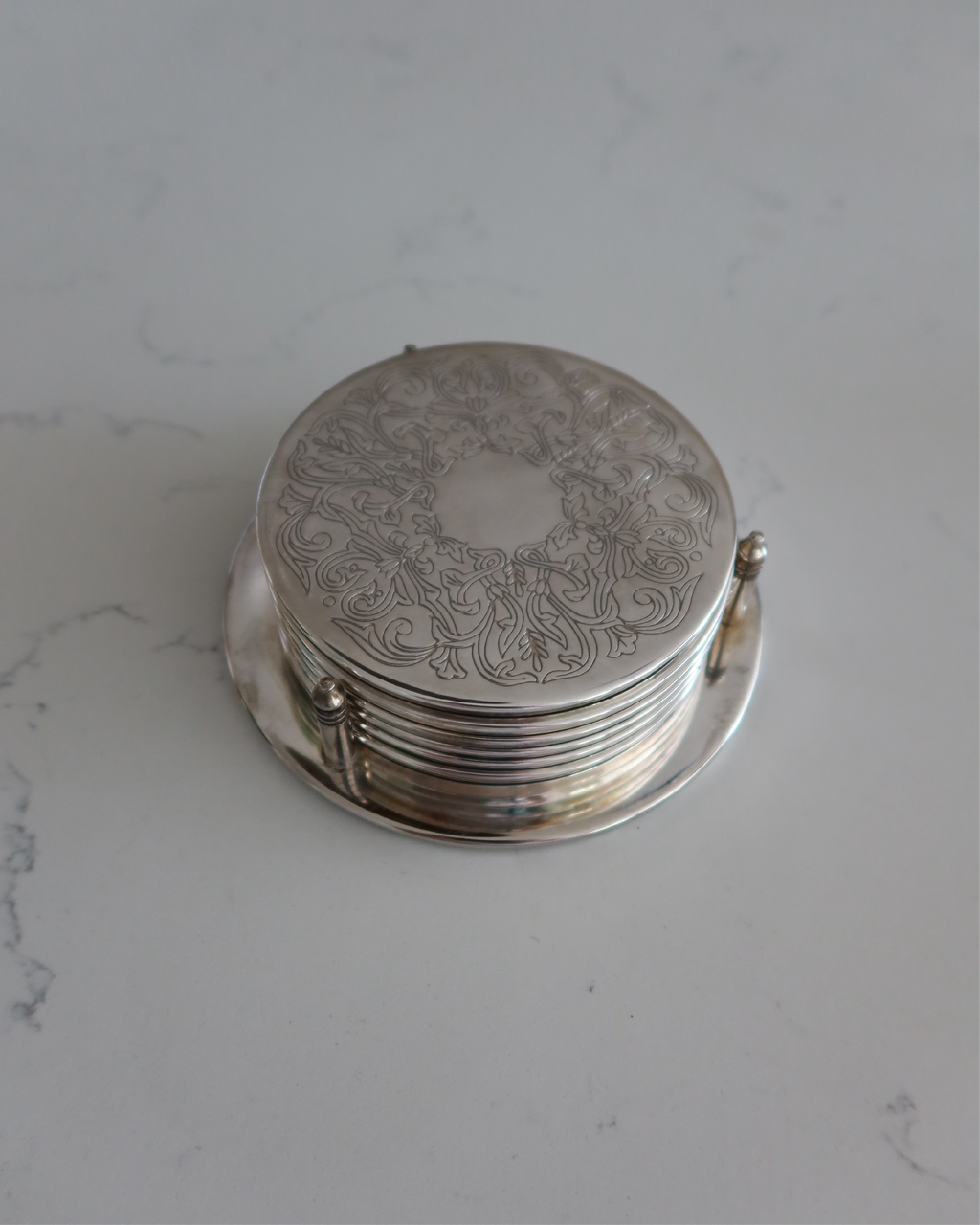 Imogen Silver Coasters, Set of 6