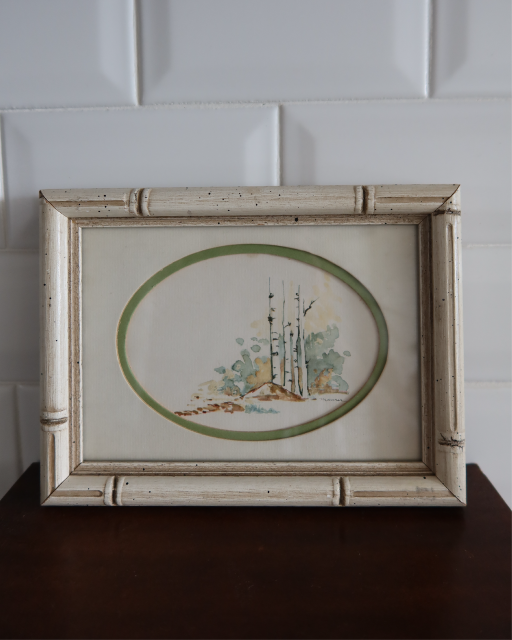 Birch Watercolor Framed Painting