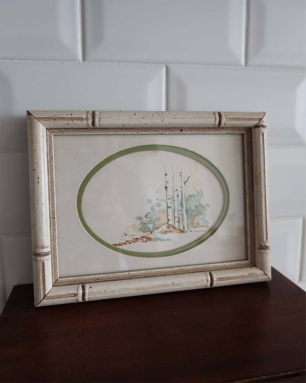 Birch Watercolor Framed Painting