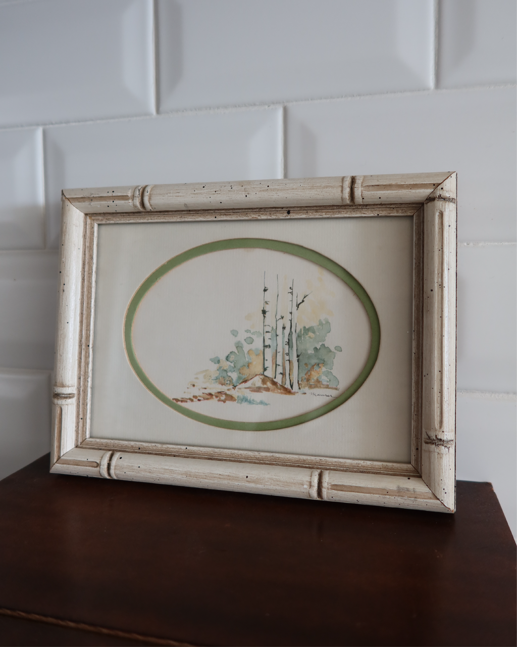 Birch Watercolor Framed Painting