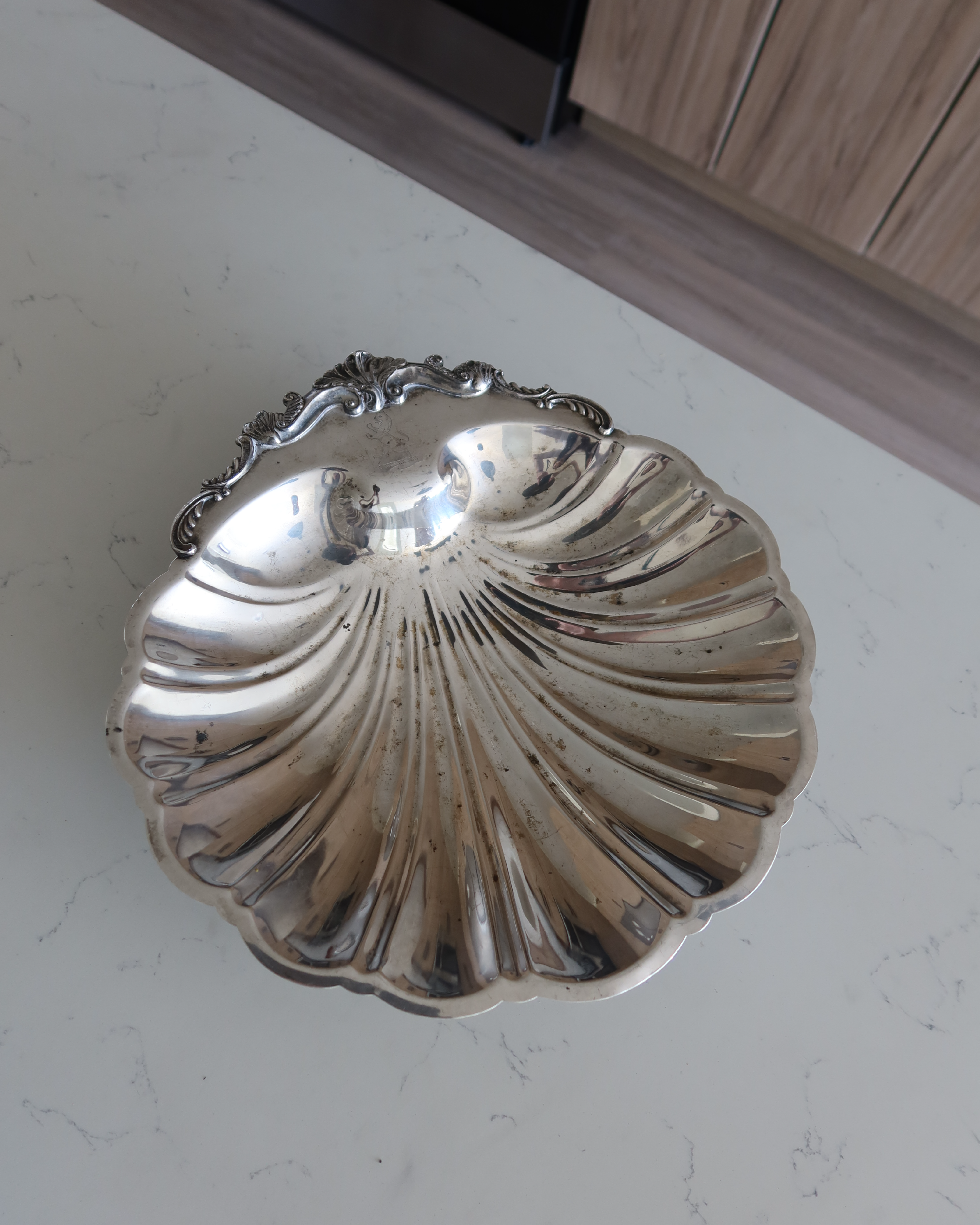 Sailor 12.5" Silver Shell Tray
