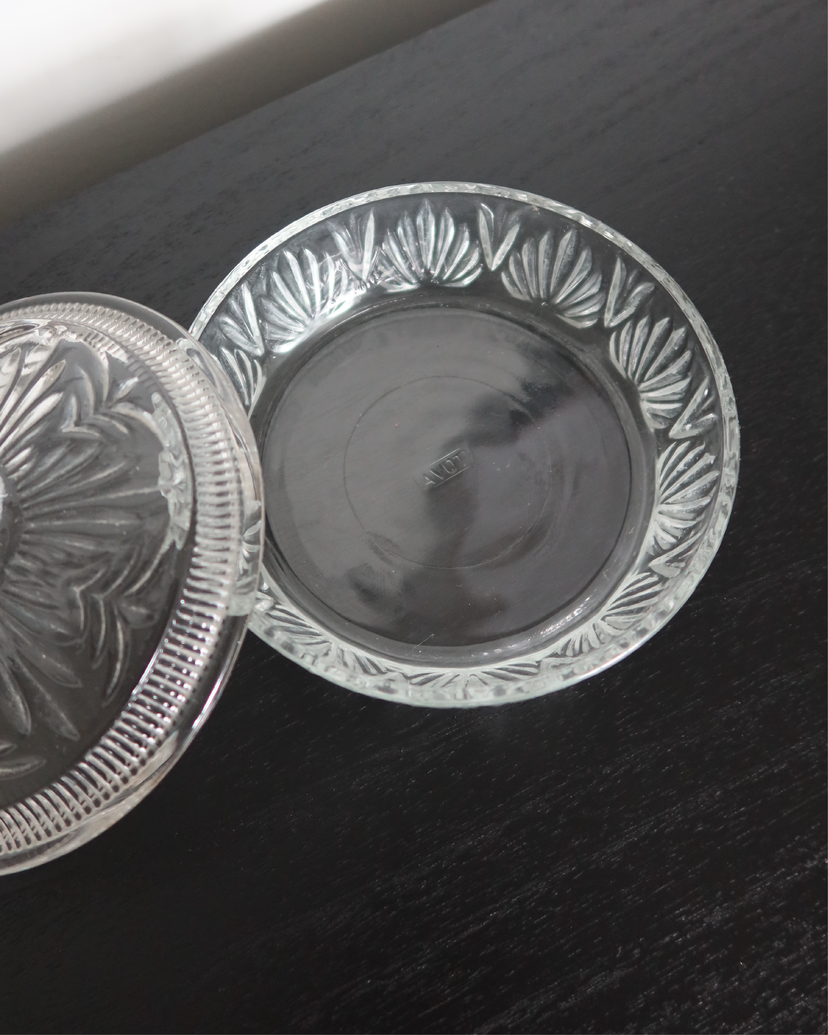 Paloma Pressed Glass Candy Jar