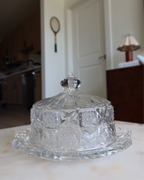 7.25" Crystal Domed Butter Dish