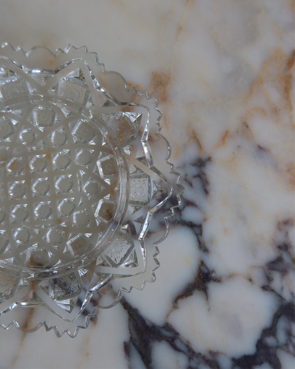 7.25" Crystal Domed Butter Dish