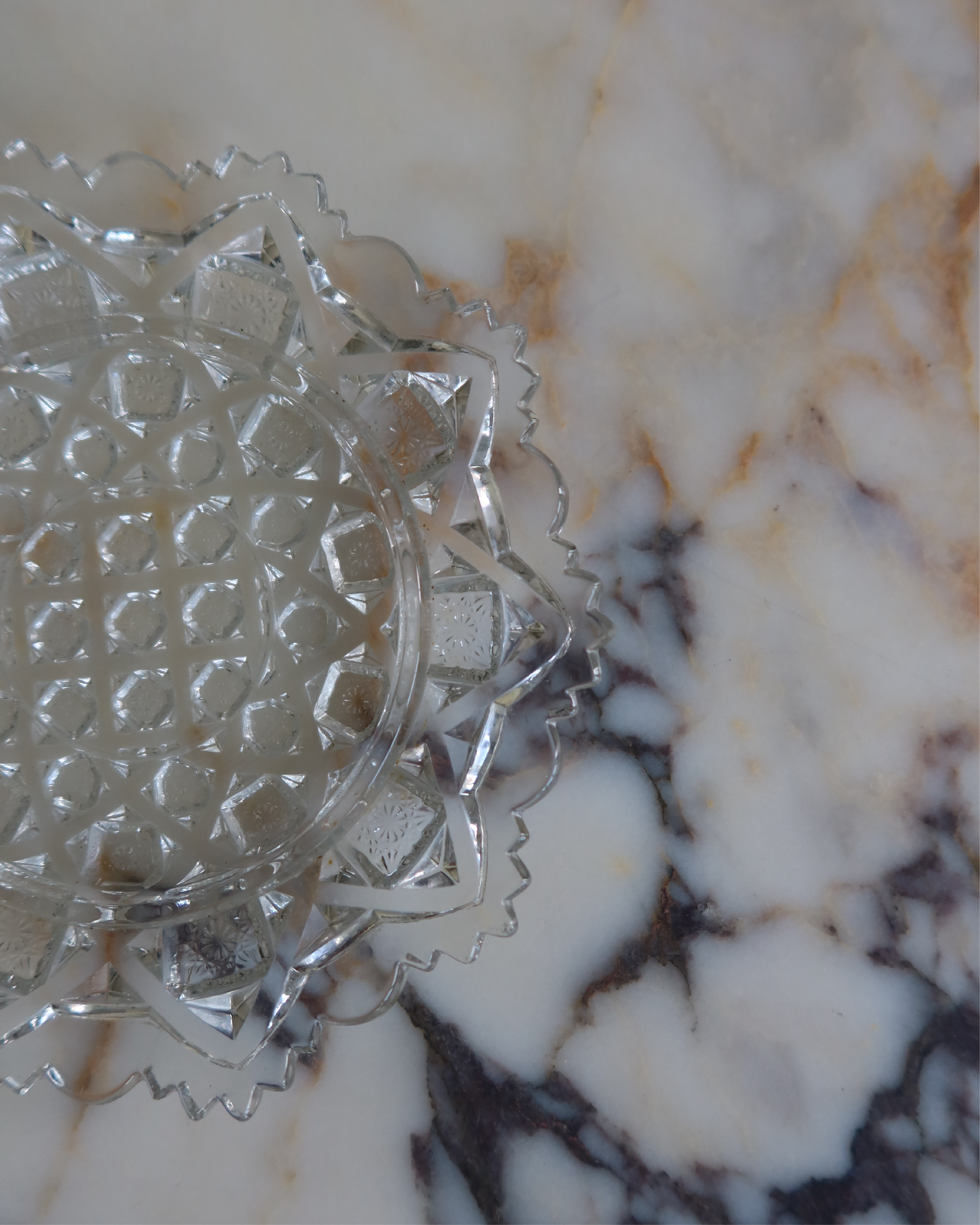 7.25" Crystal Domed Butter Dish