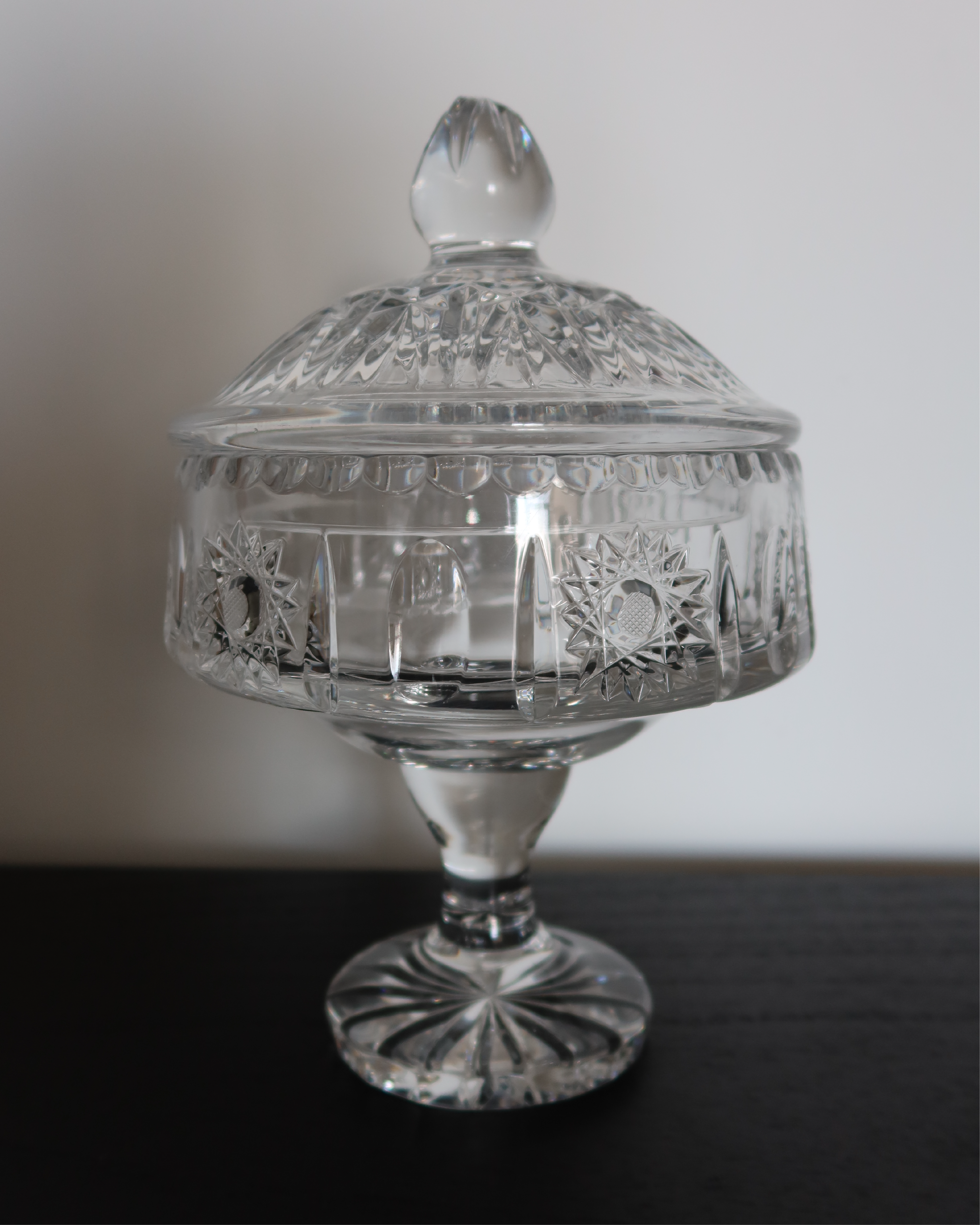 Penelope Crystal Candy Jar w/ Pedestal