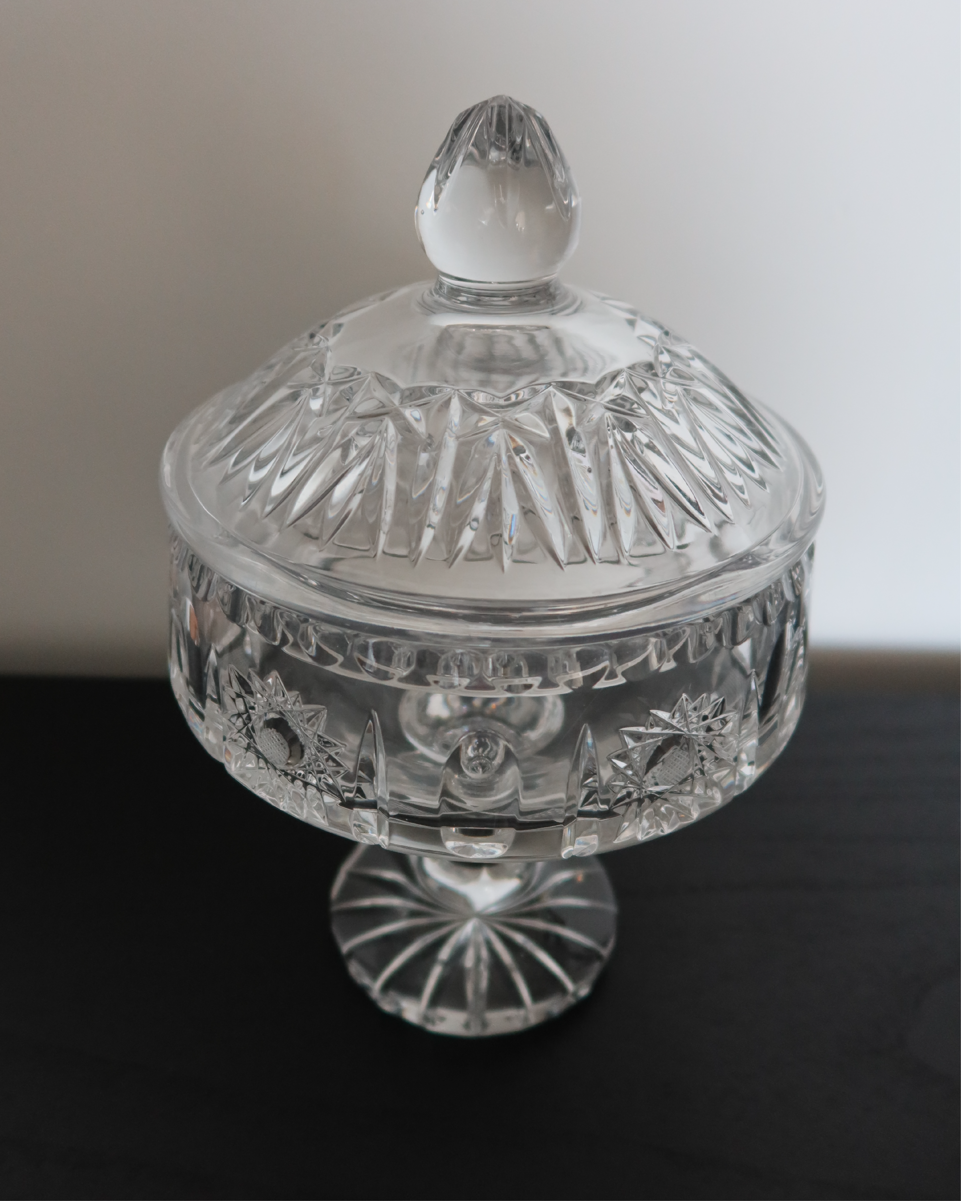 Penelope Crystal Candy Jar w/ Pedestal