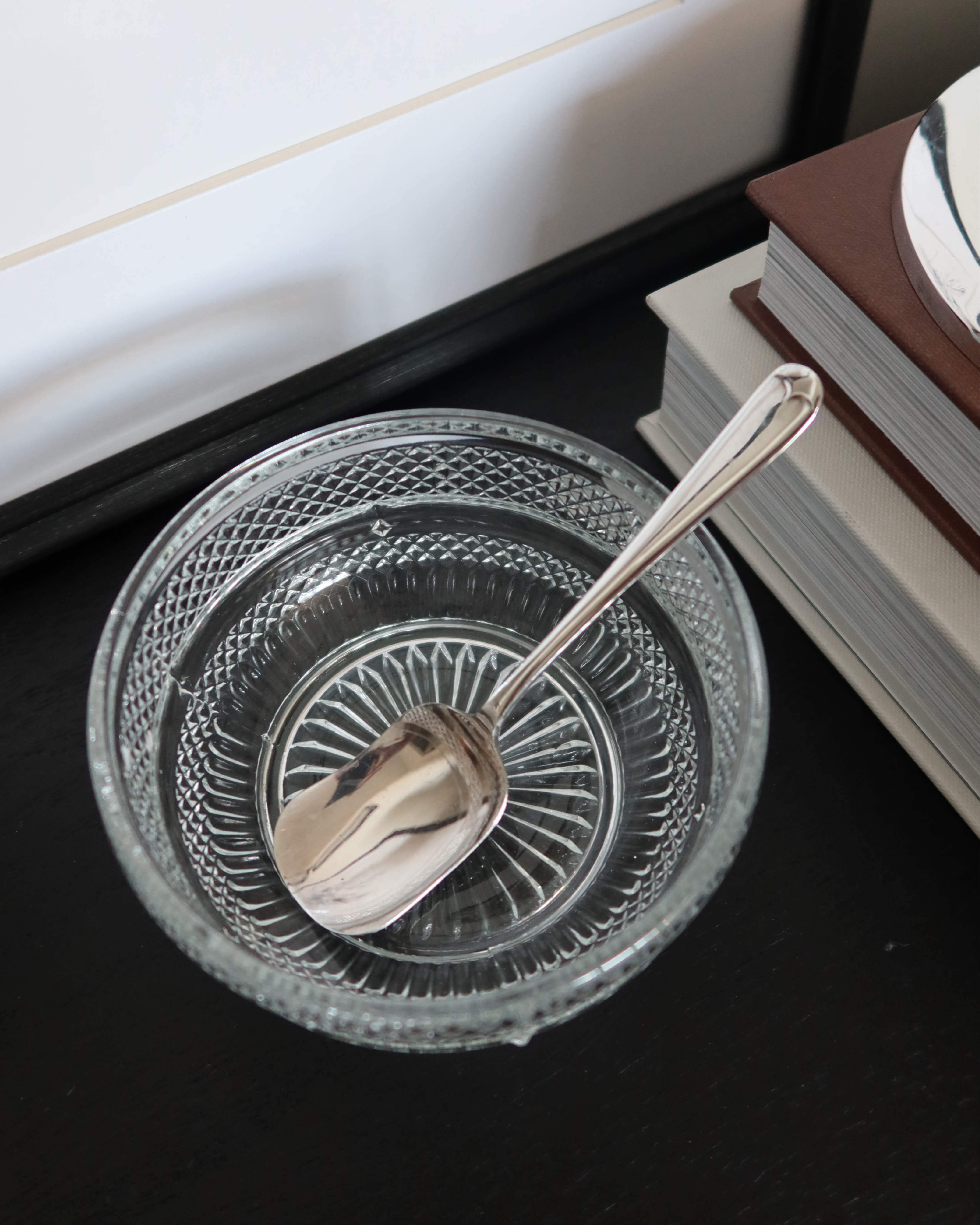 Elsa Crystal Sugar Bowl w/ Silver Lid