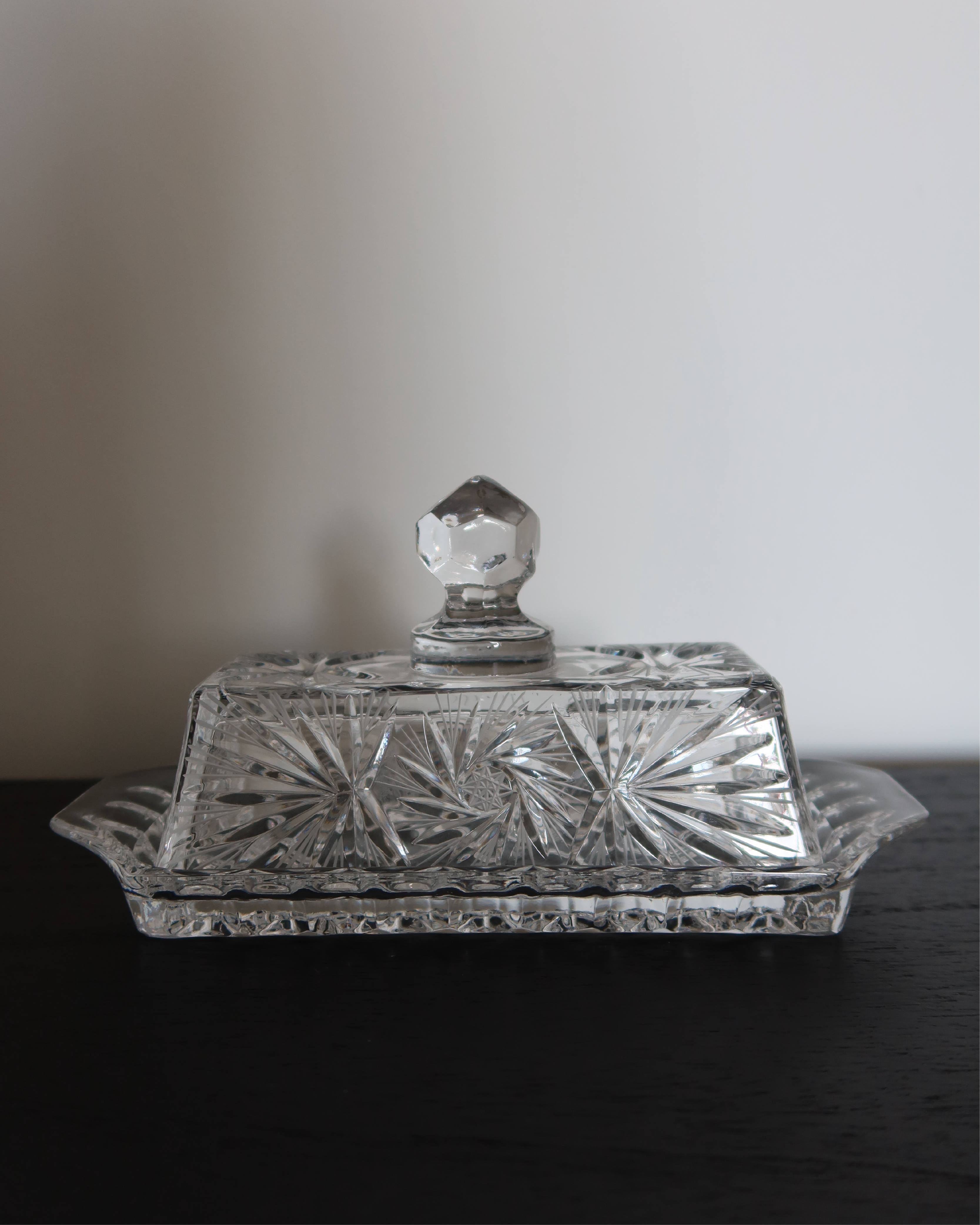 Beaumont Crystal Butter Dish