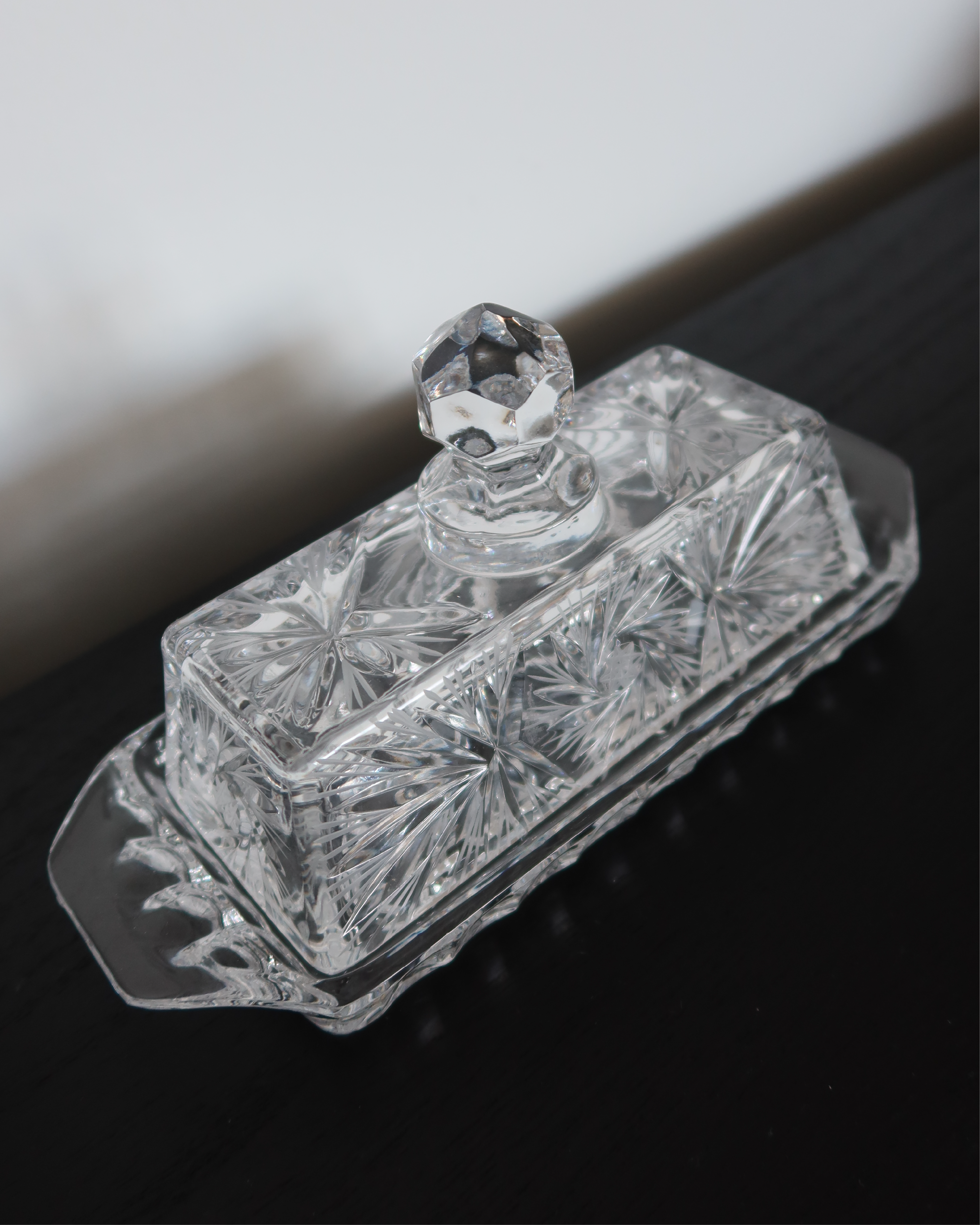 Beaumont Crystal Butter Dish