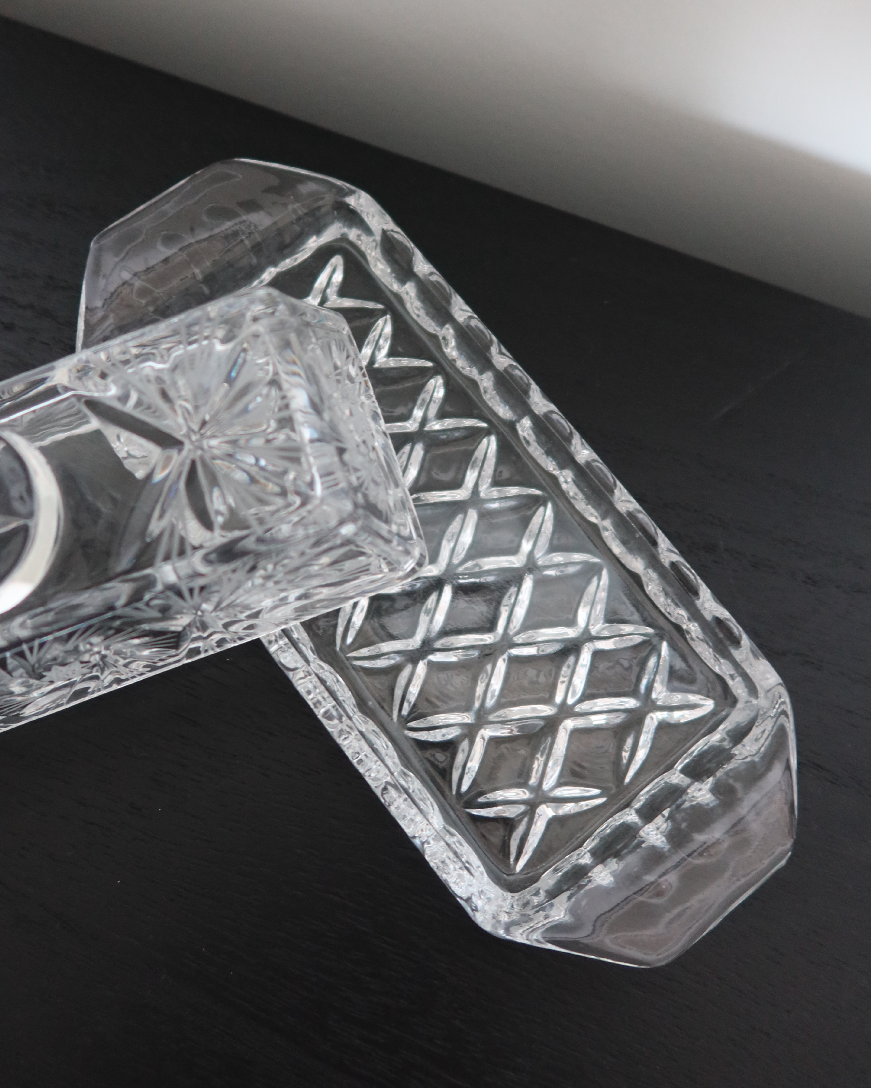 Beaumont Crystal Butter Dish