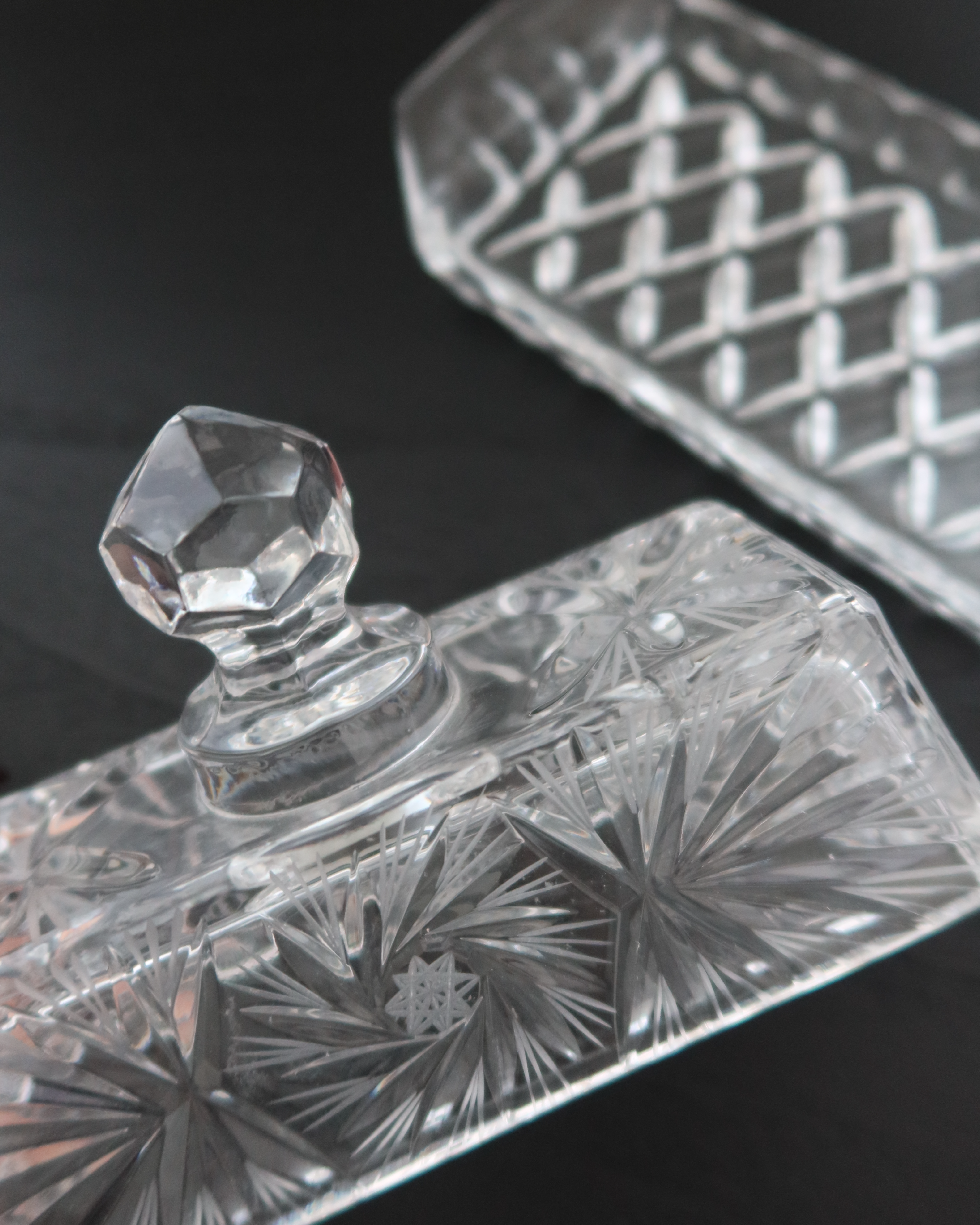 Beaumont Crystal Butter Dish