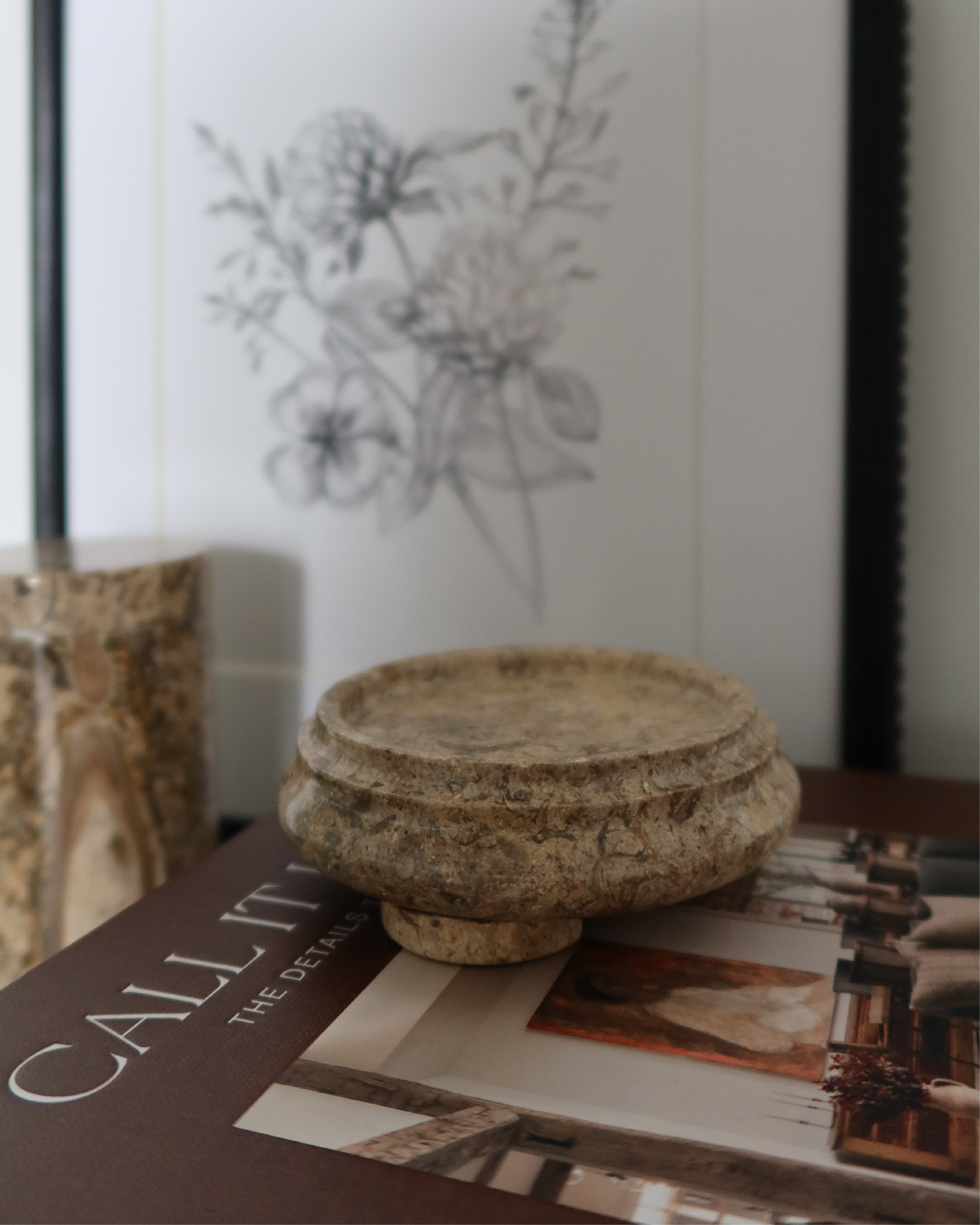 Quinnette Marble Candle Dish