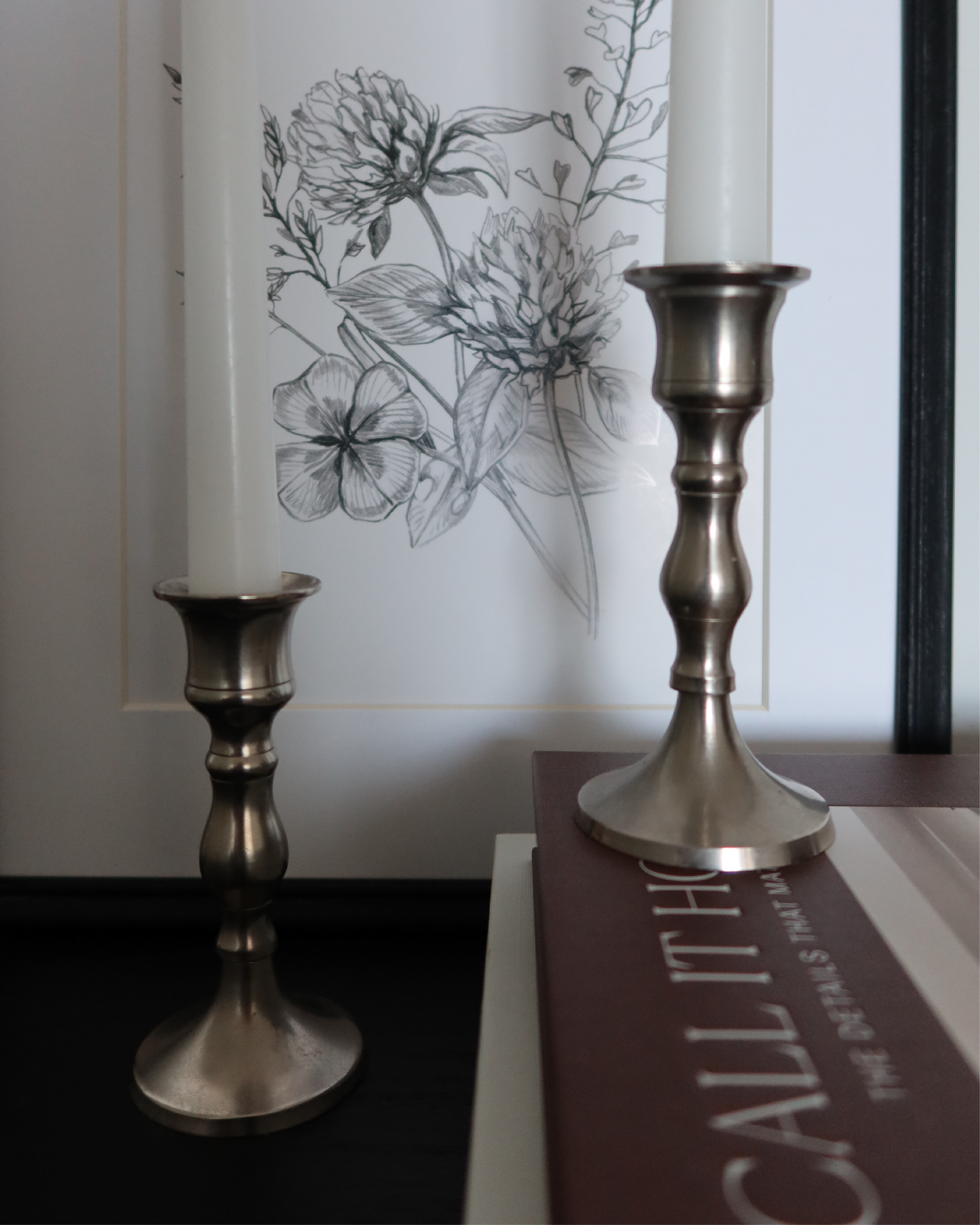 Penny 4.5" Pewter Candlestick, Set of 2