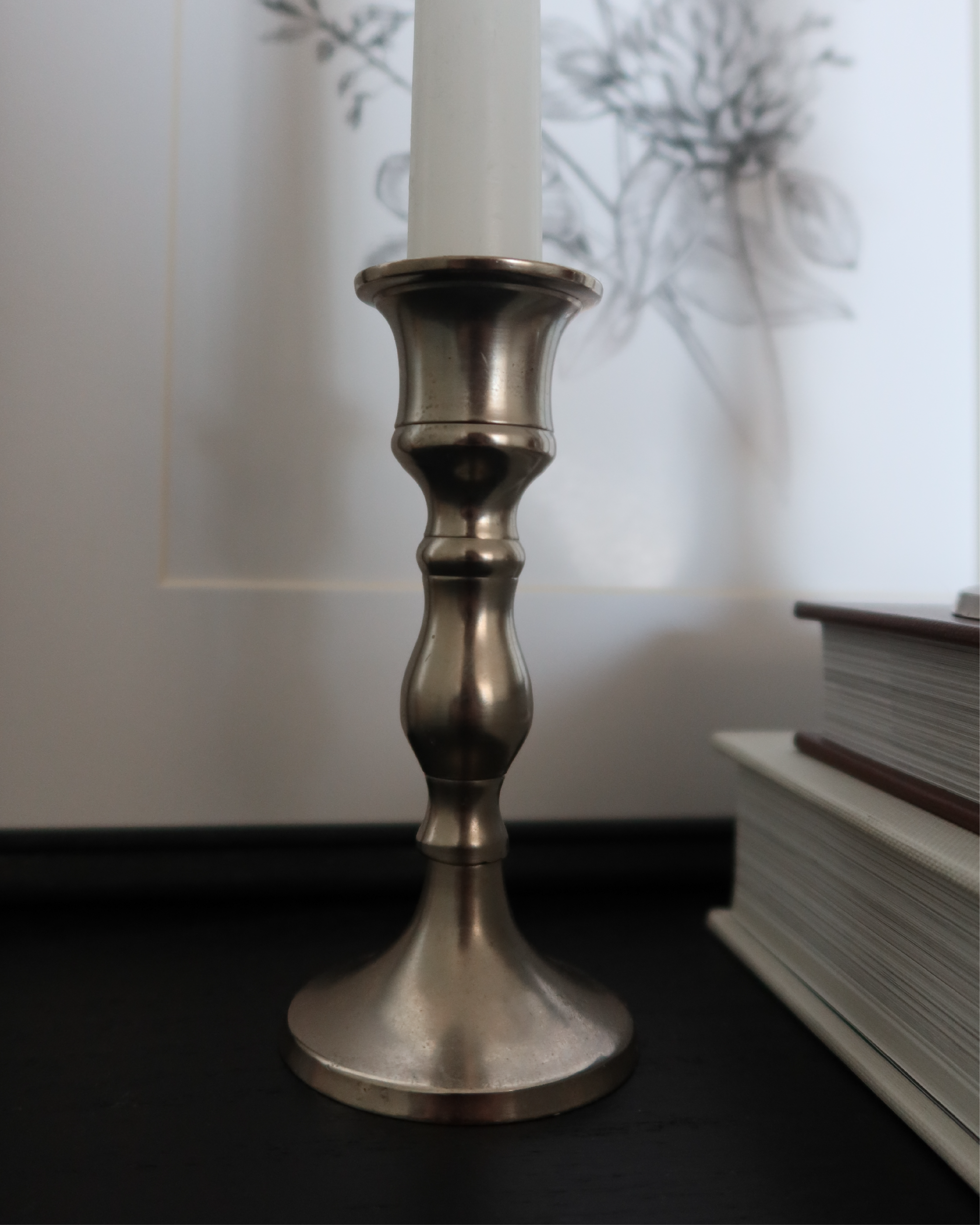 Penny 4.5" Pewter Candlestick, Set of 2