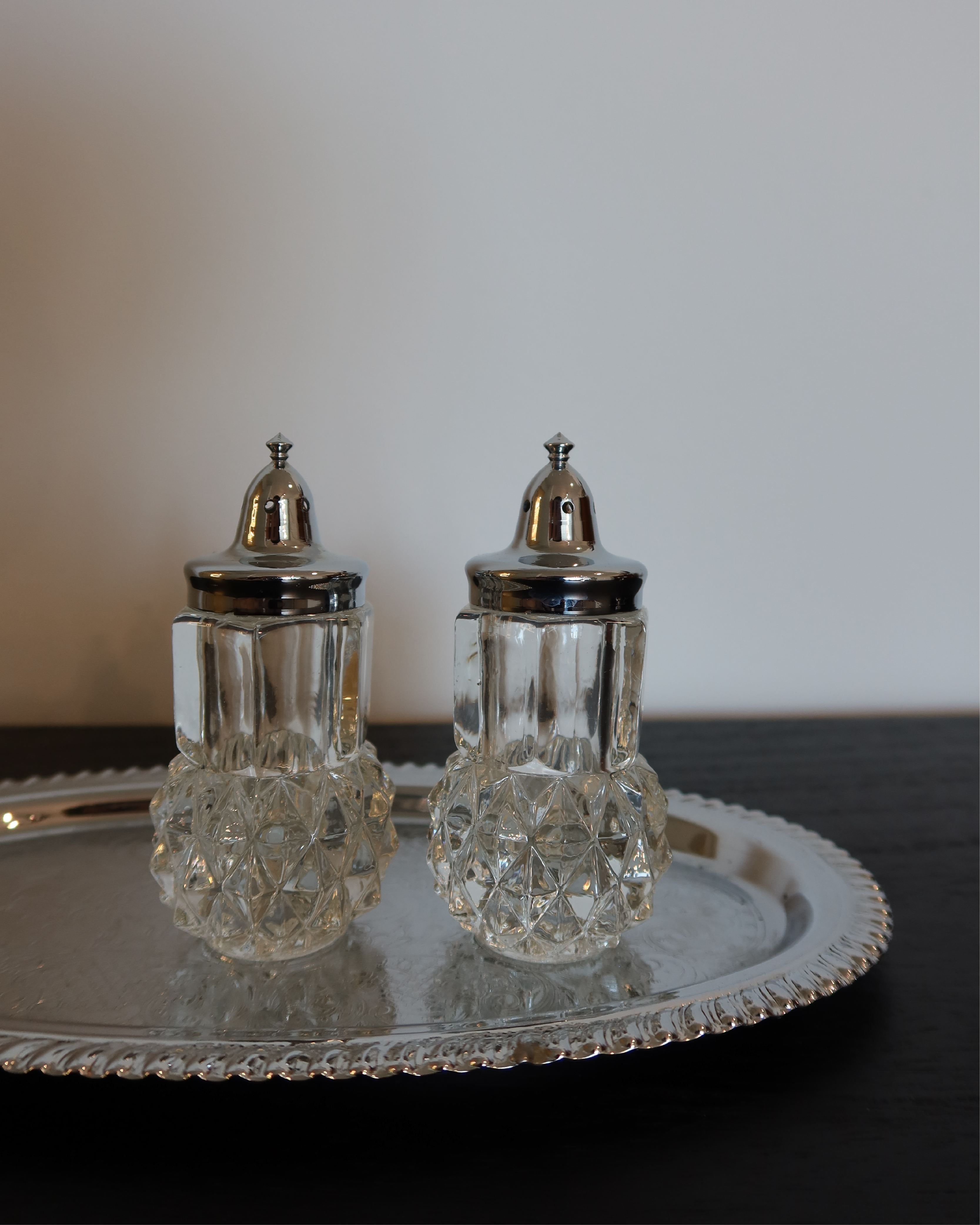 Cosette Crystal Salt & Pepper Shakers