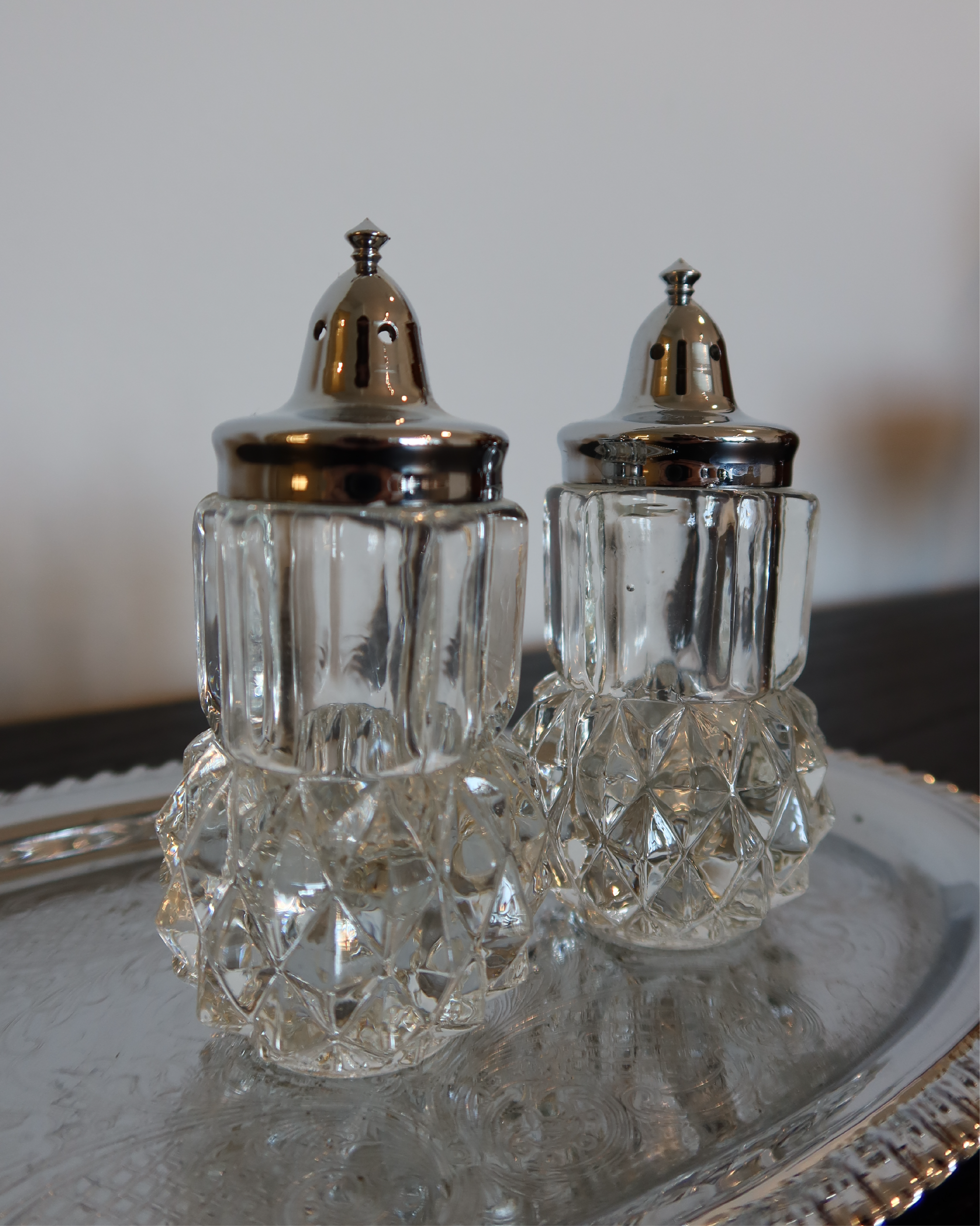 Cosette Crystal Salt & Pepper Shakers