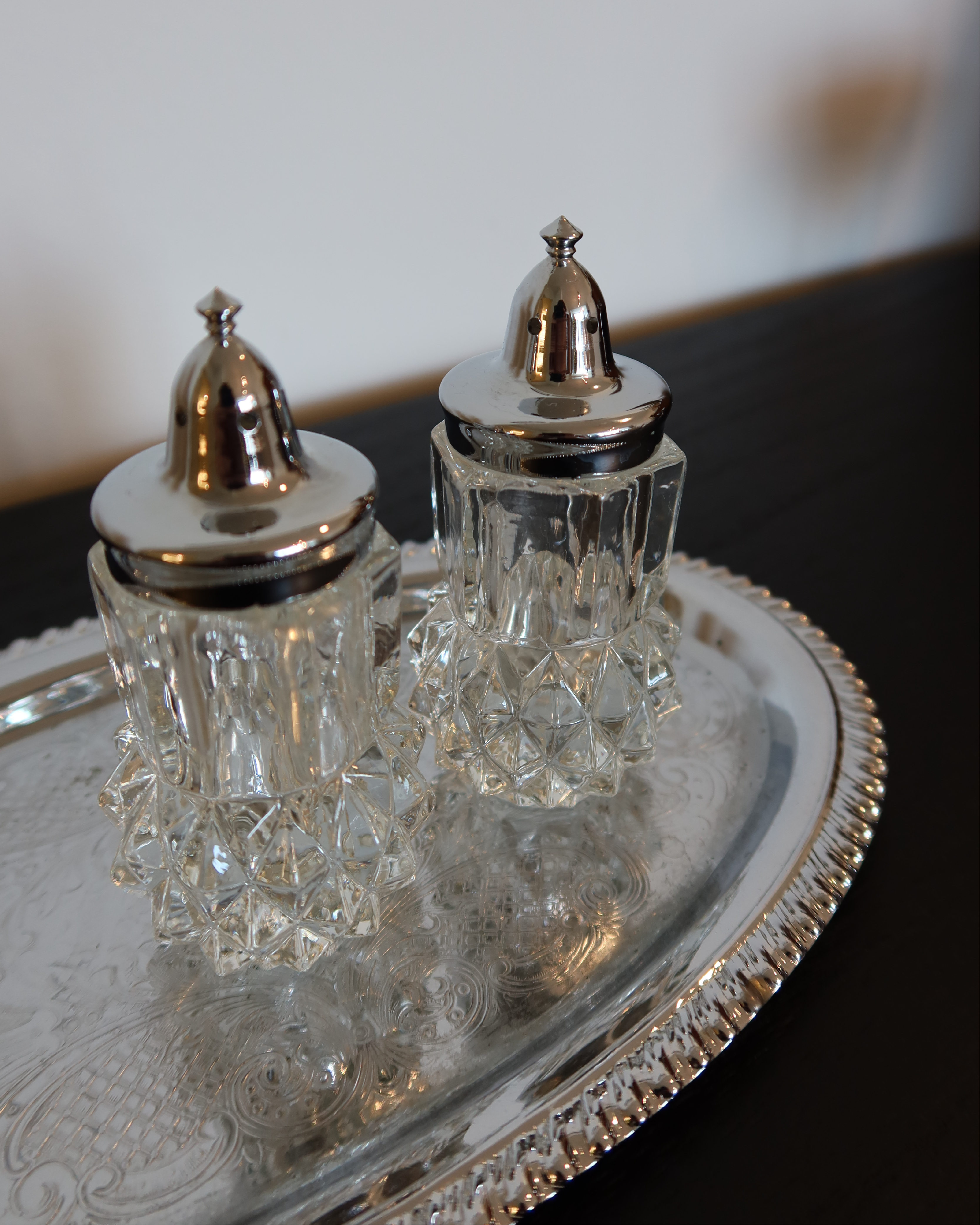 Cosette Crystal Salt & Pepper Shakers