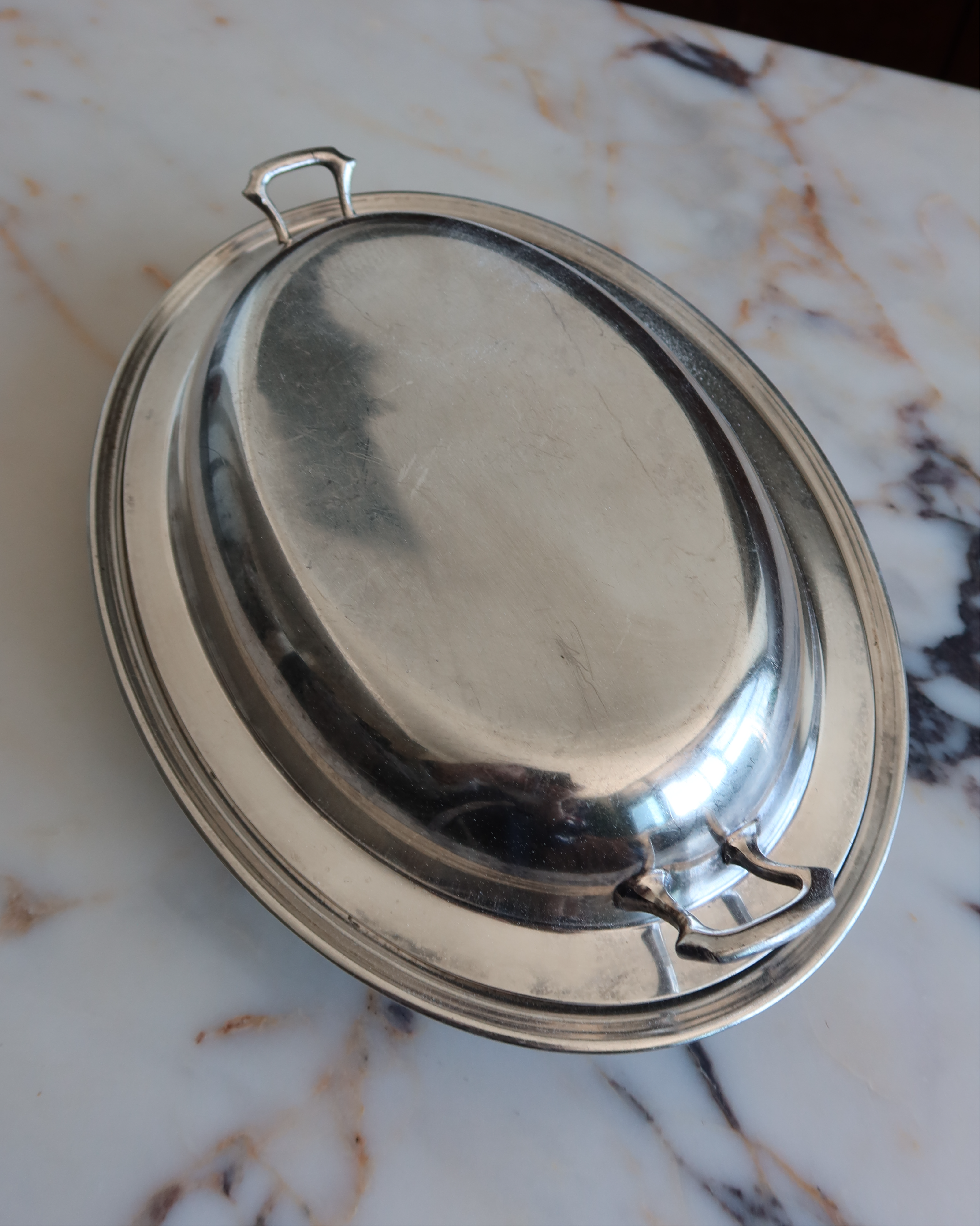 Polly Silver Platter w/ Lid