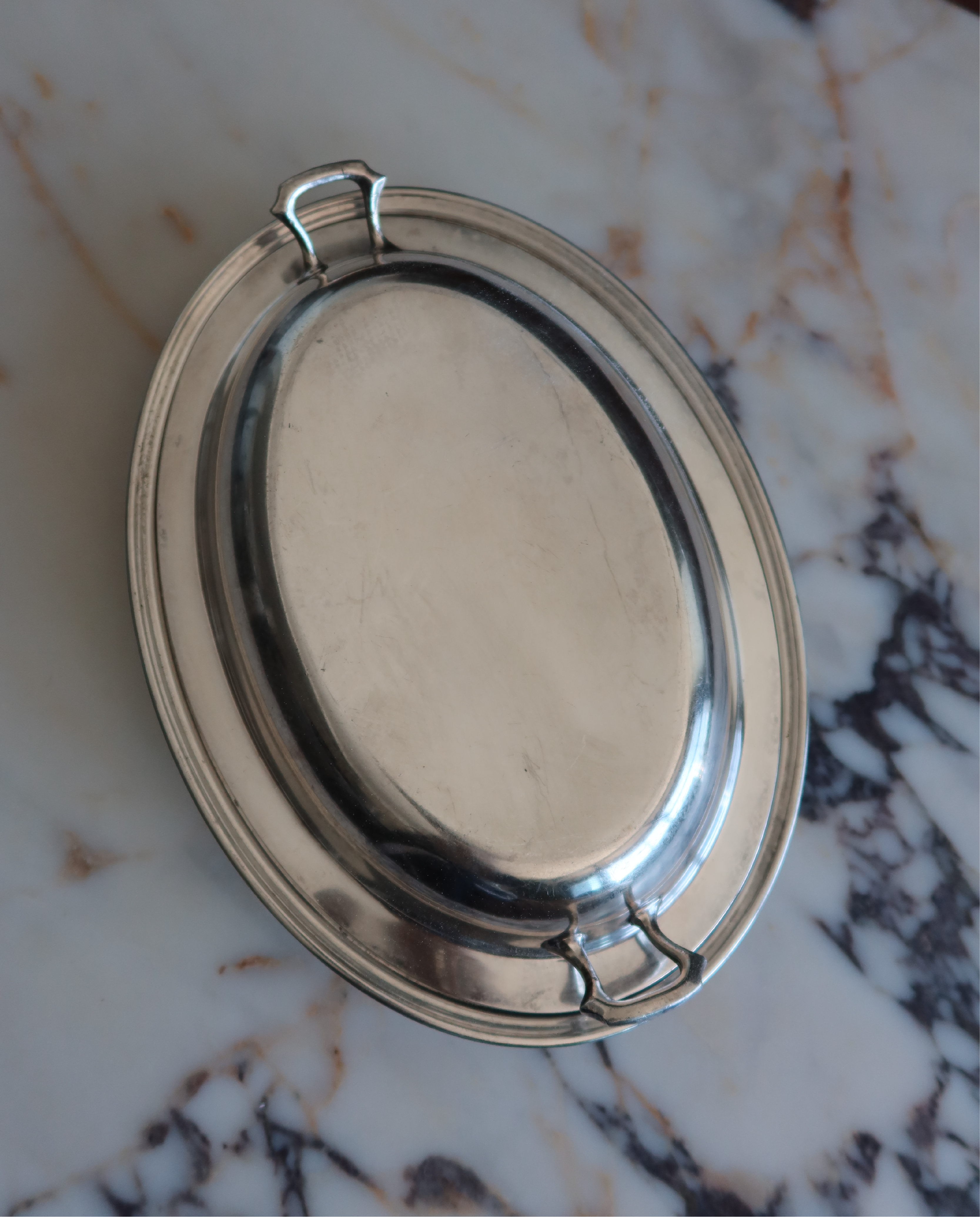 Polly Silver Platter w/ Lid