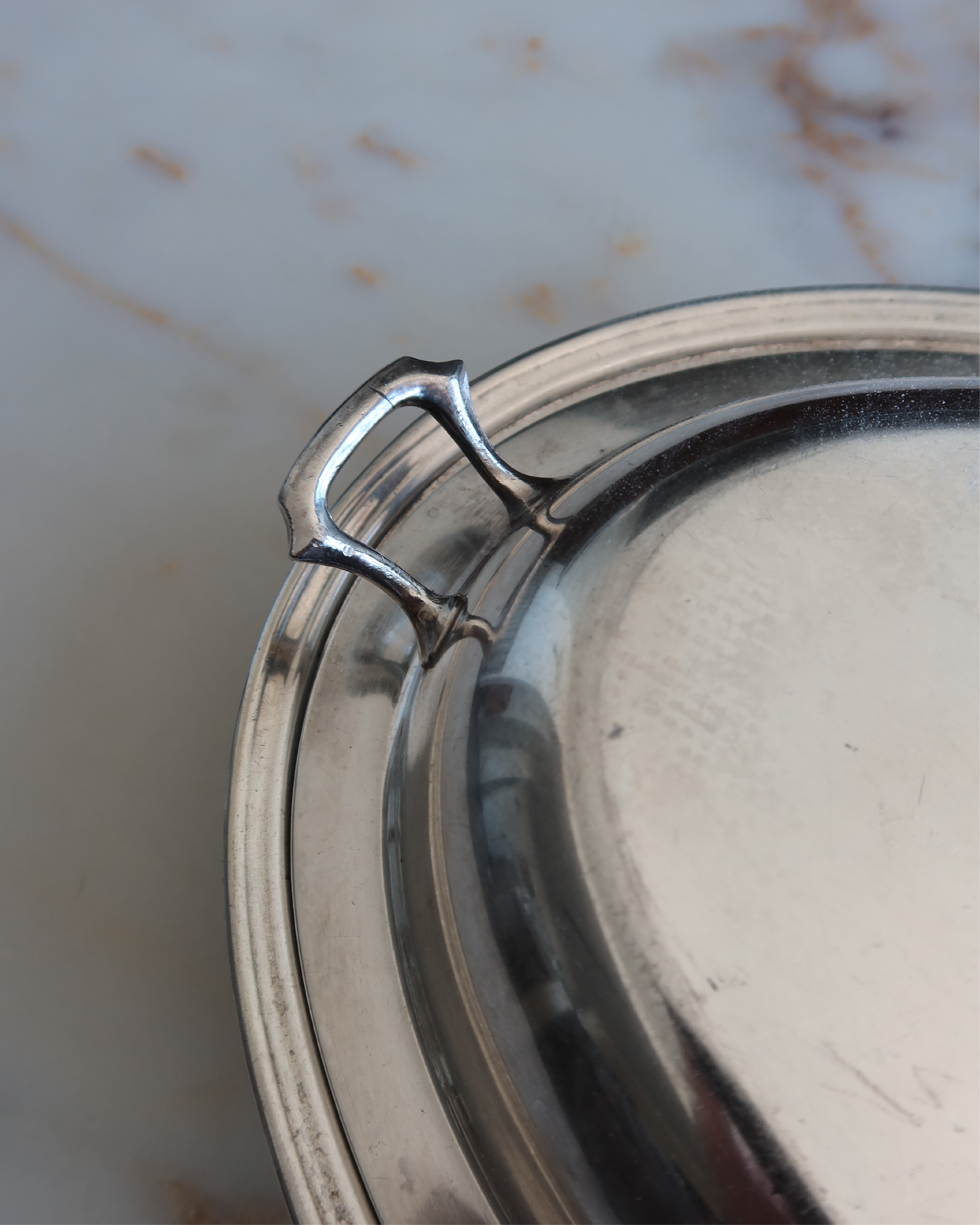 Polly Silver Platter w/ Lid