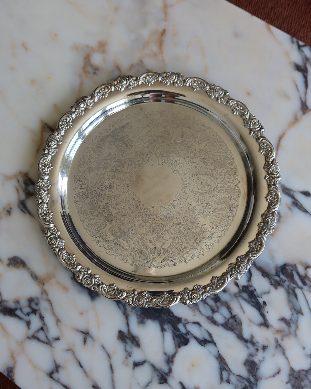 Lucienne 12" Silver Tray
