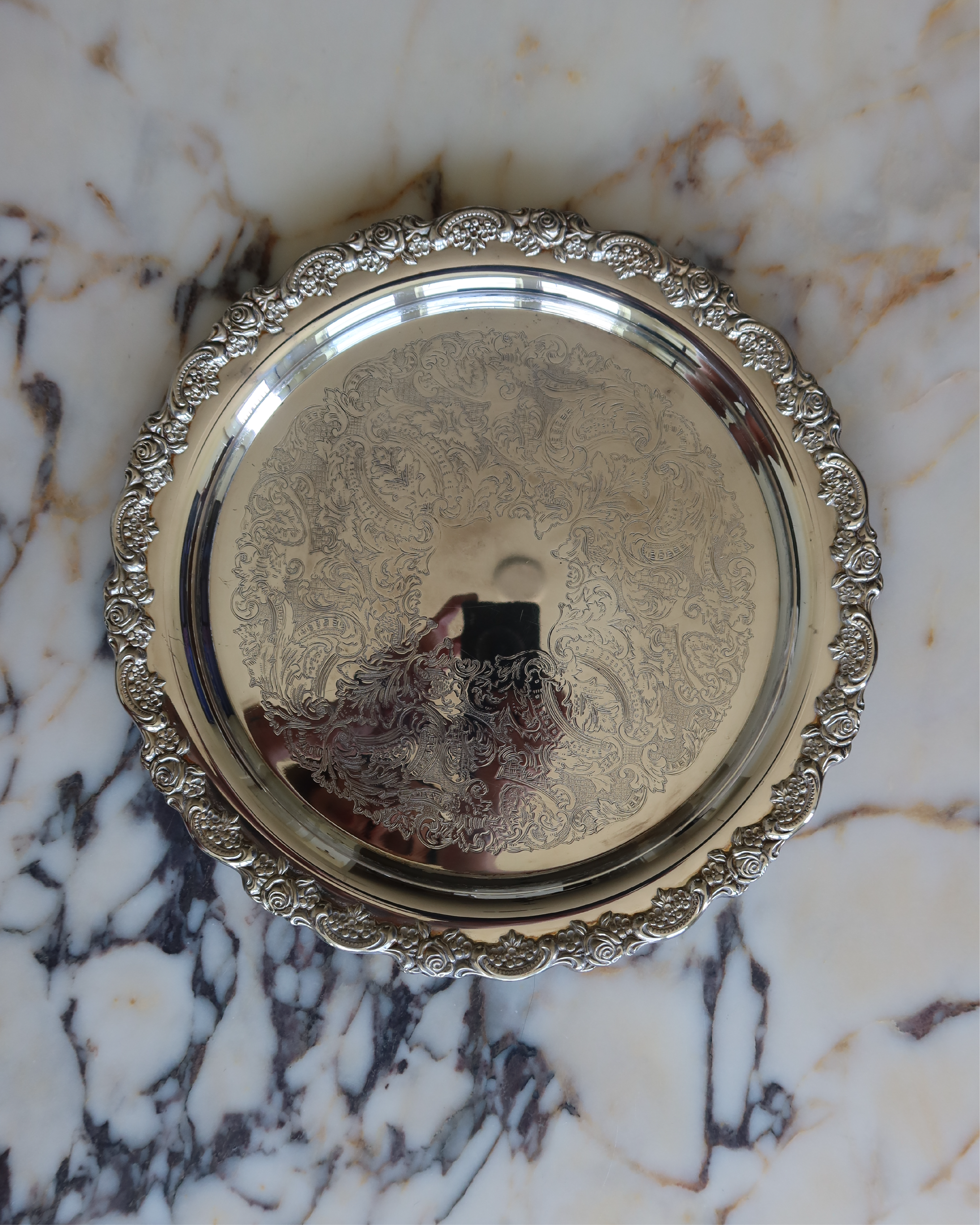 Lucienne 12" Silver Tray