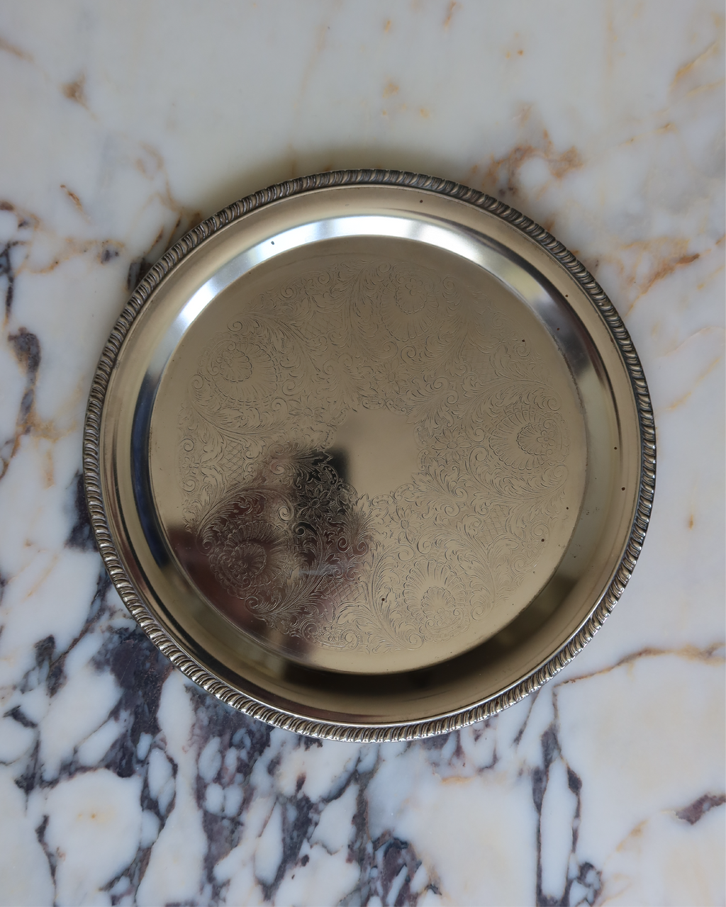 Elara 12.5" Silver Tray