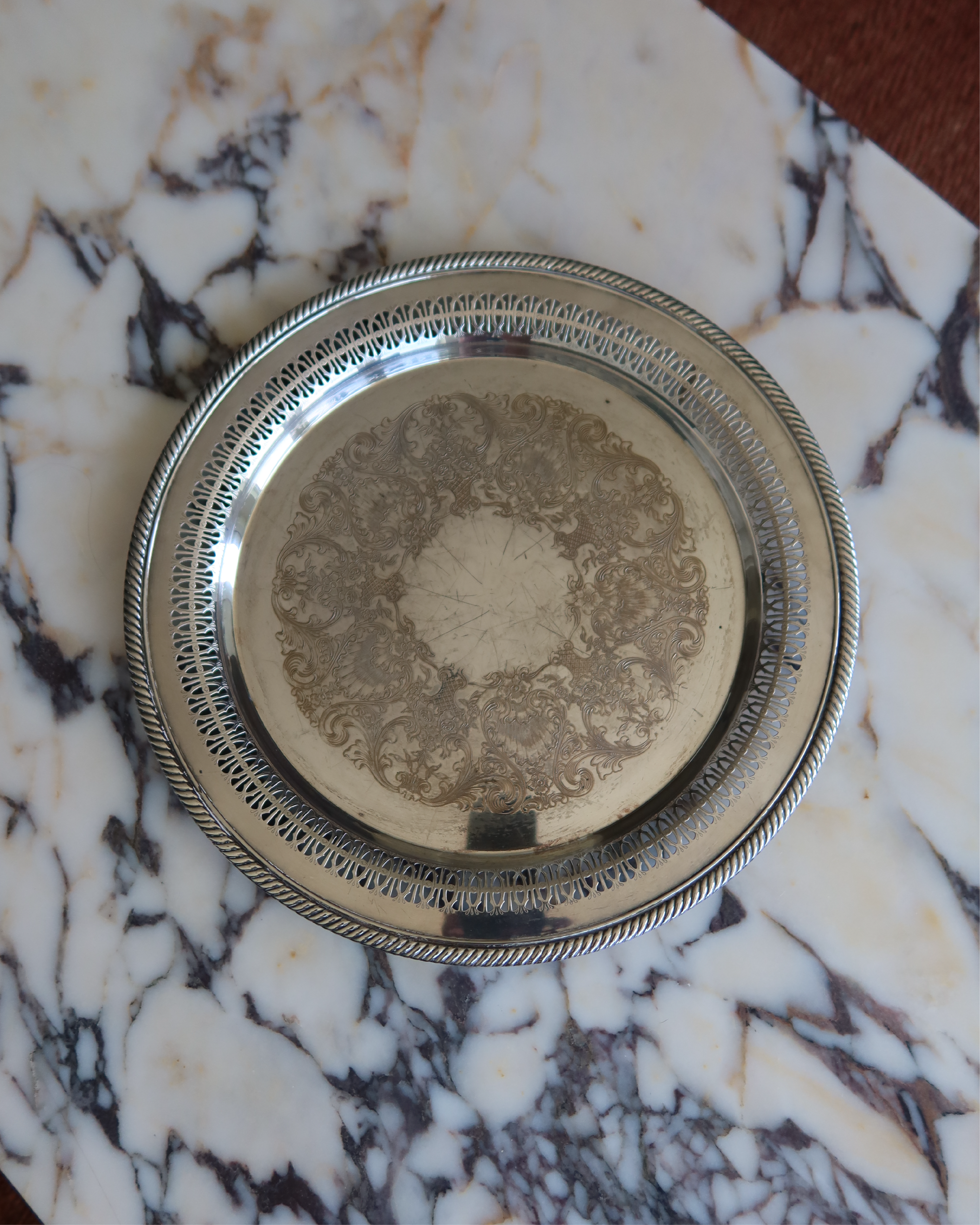Amara 12.25" Silver Tray