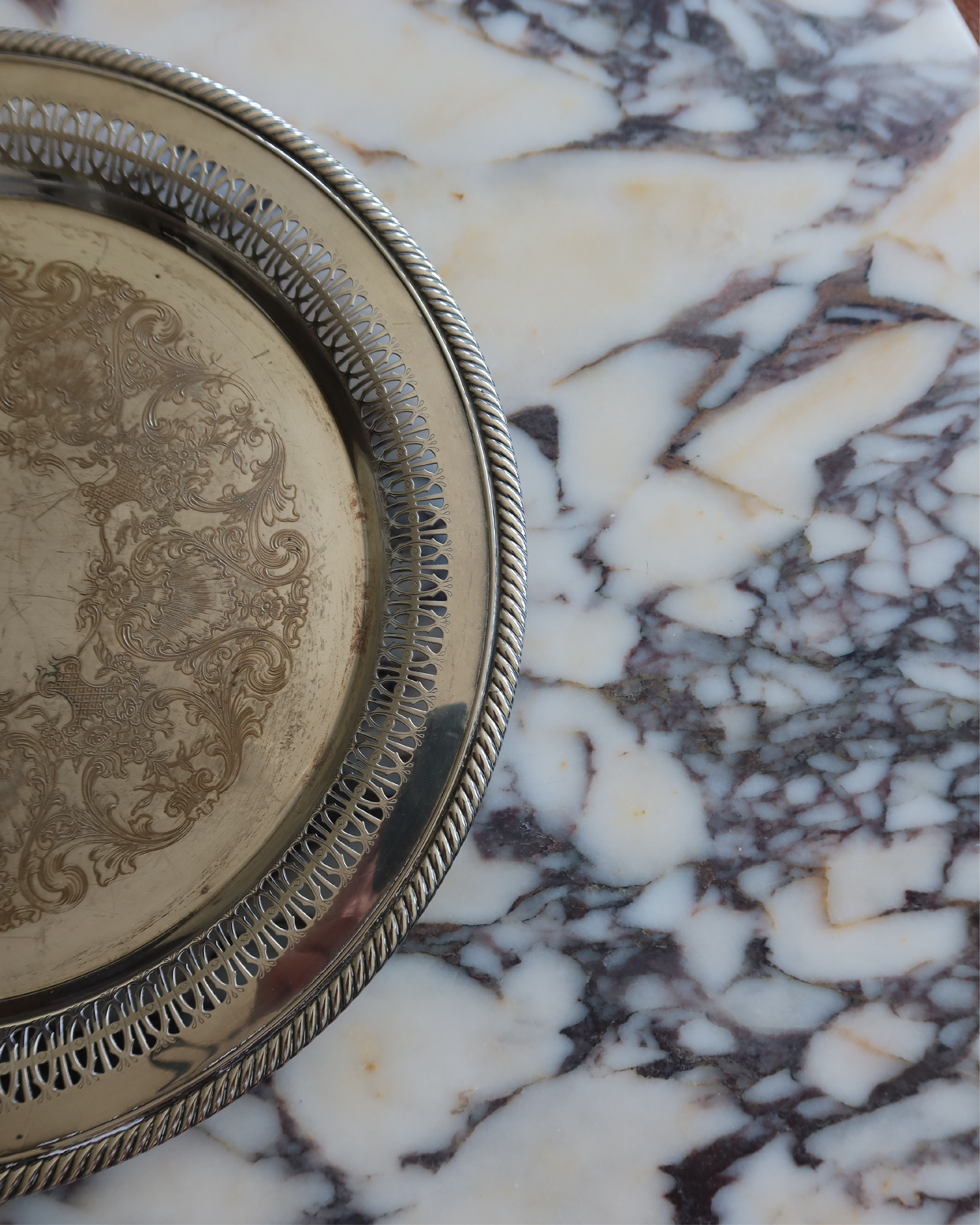 Amara 12.25" Silver Tray