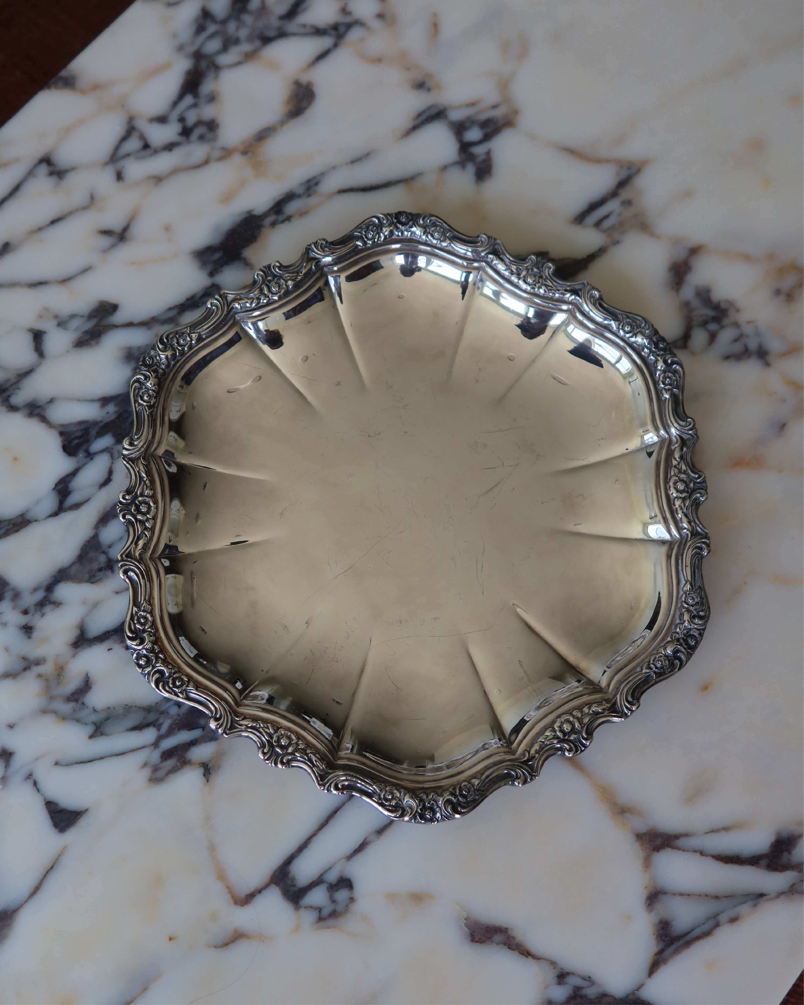 Vivienne 12.25" Silver Tray