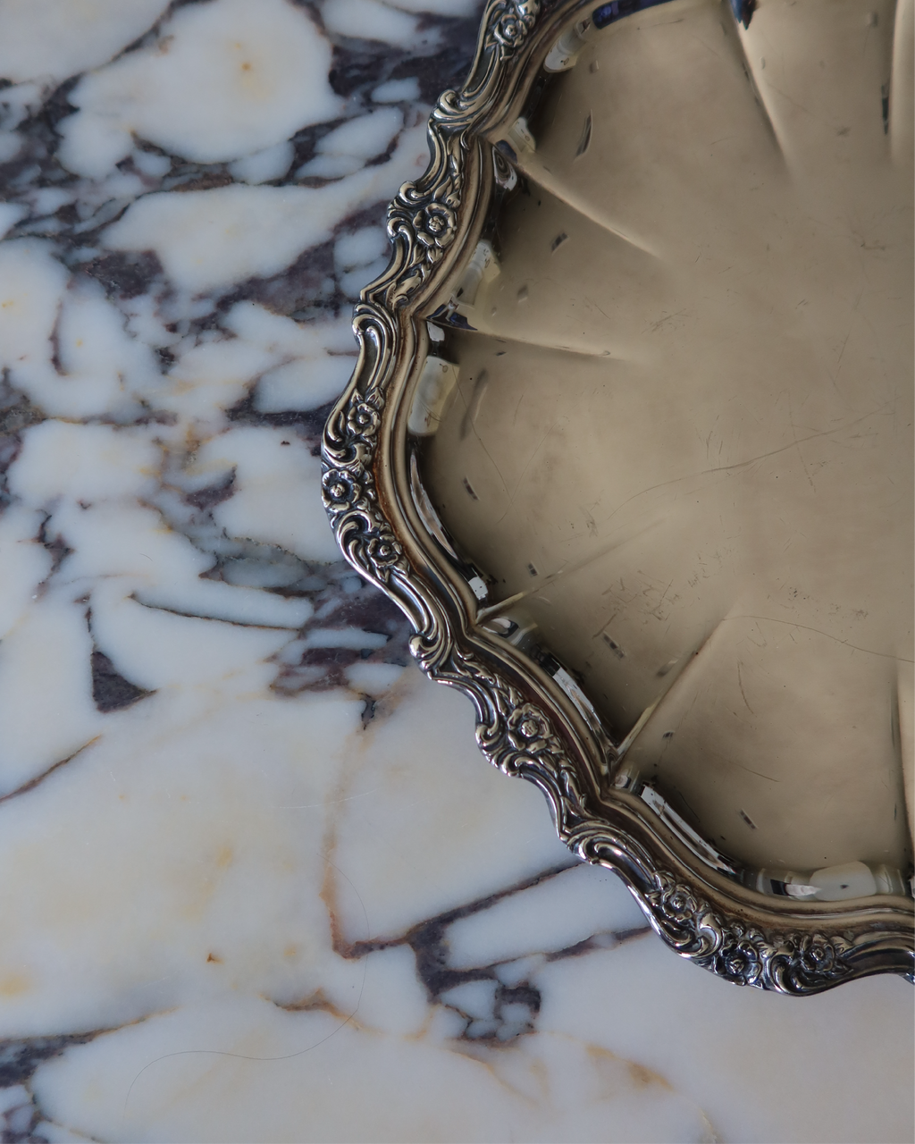 Vivienne 12.25" Silver Tray
