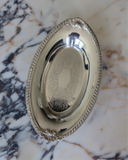 Solene 12.75" Footed Silver Tray