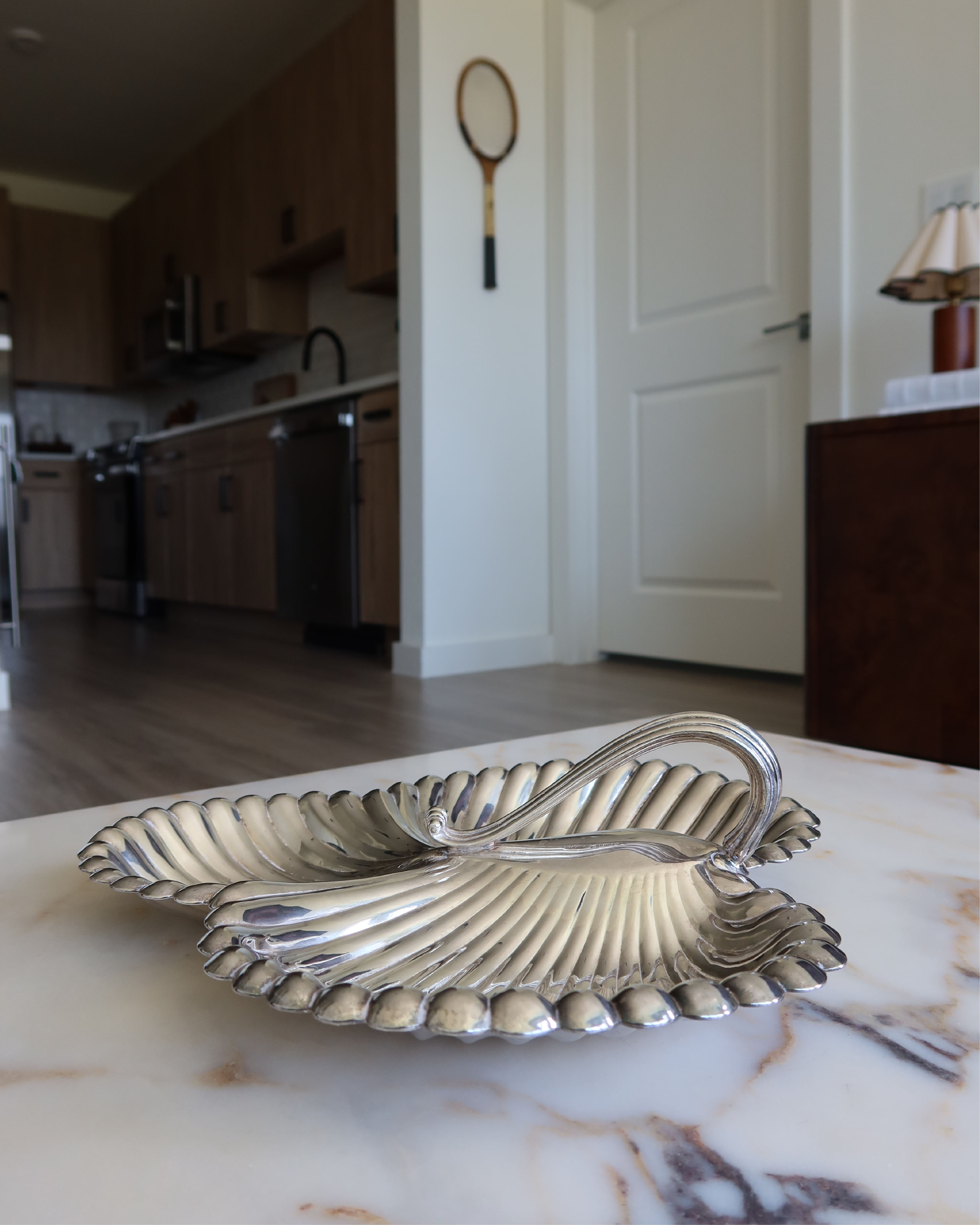 Odessa 10" Silver Serving Tray w/ Handle