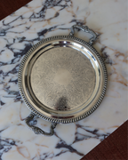 Aveline 17" Silver Tray w/ Handles