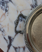 Aveline 17" Silver Tray w/ Handles