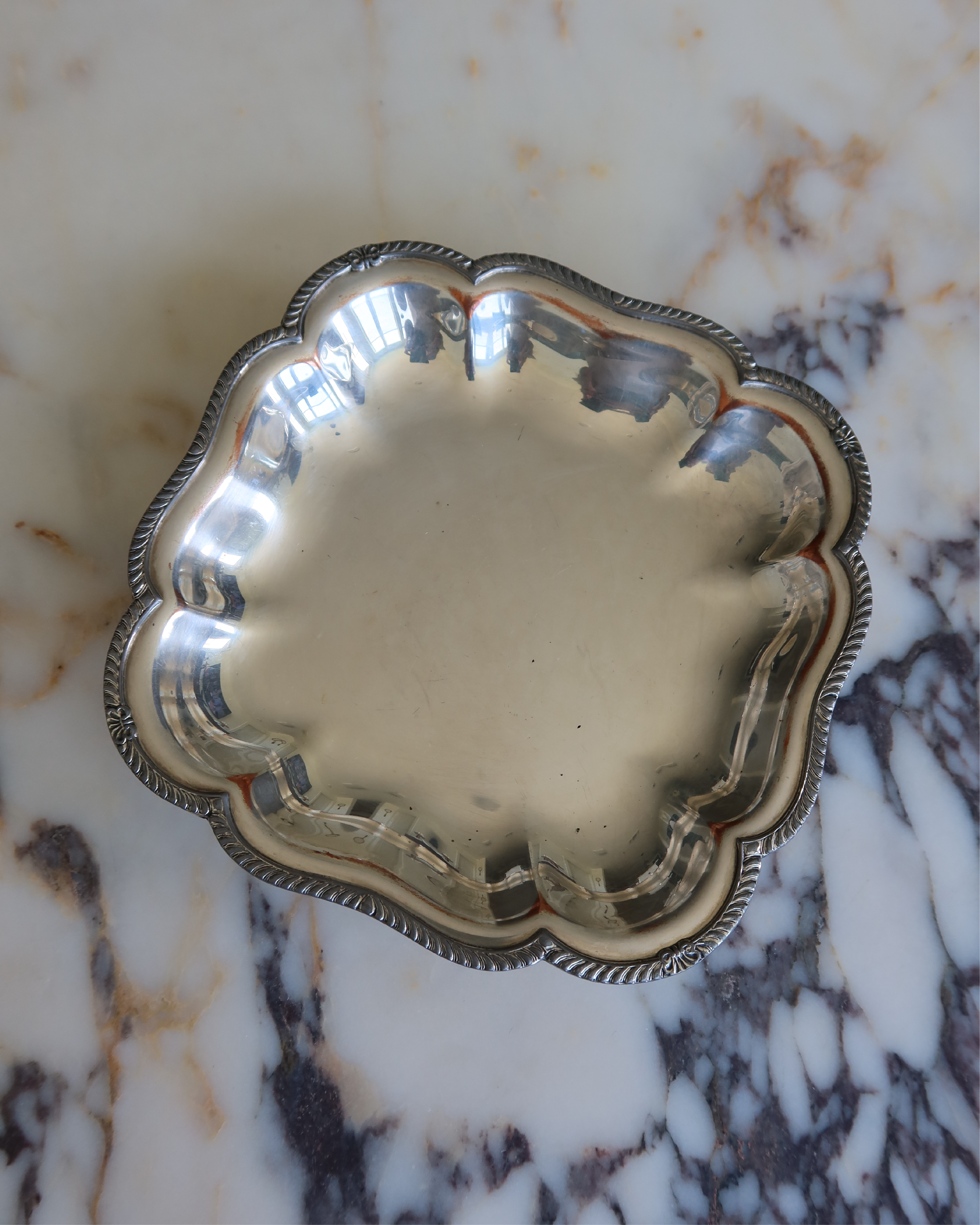 Freya 10.25" Footed Silver Tray