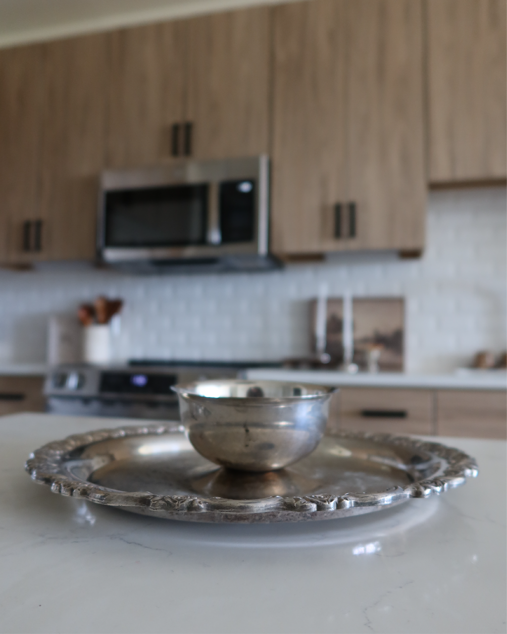 Harlow Silver Serving Tray w/ Bowl