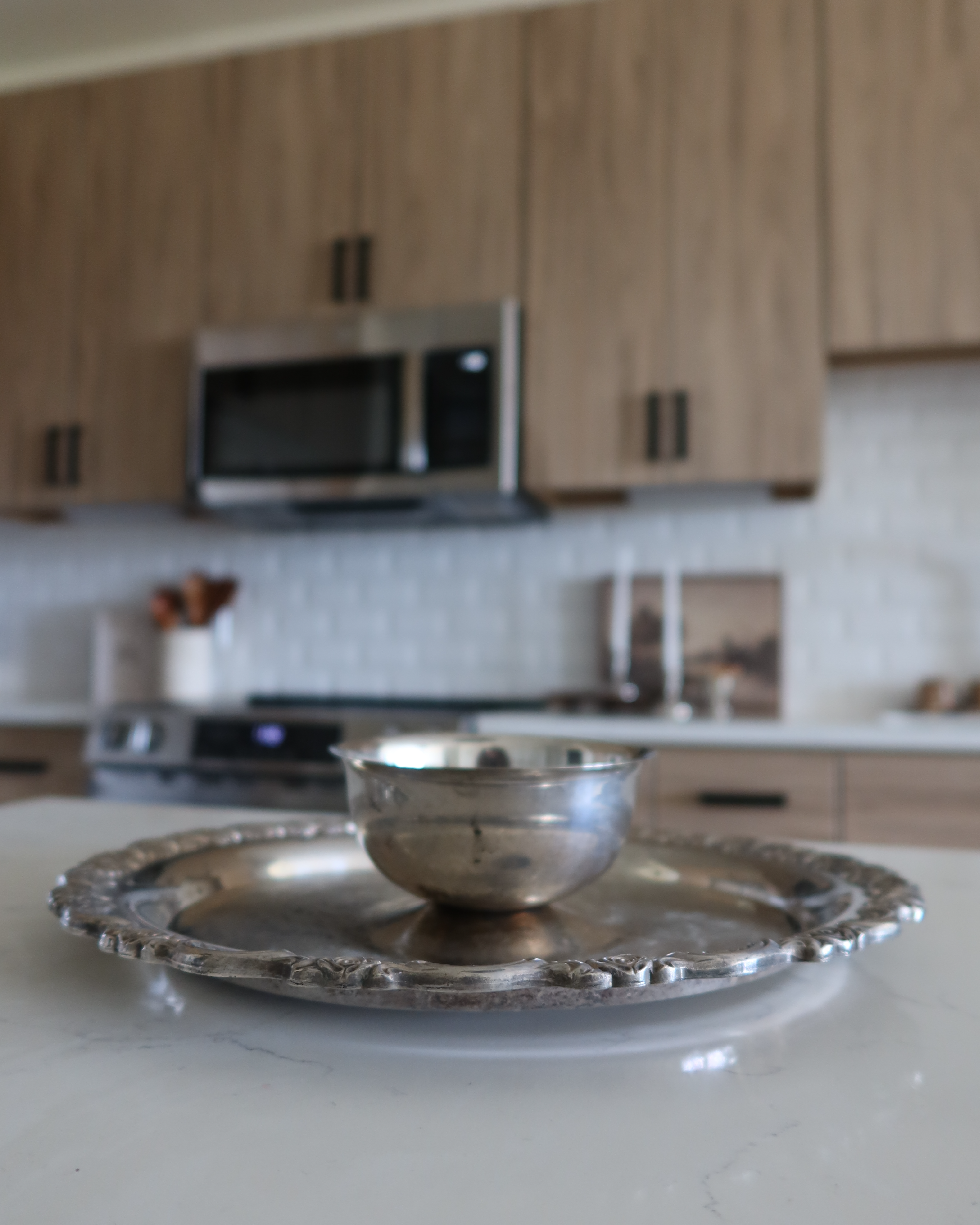 Harlow Silver Serving Tray w/ Bowl