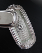 Rosalie Silver Butter Dish w/ Glass Insert