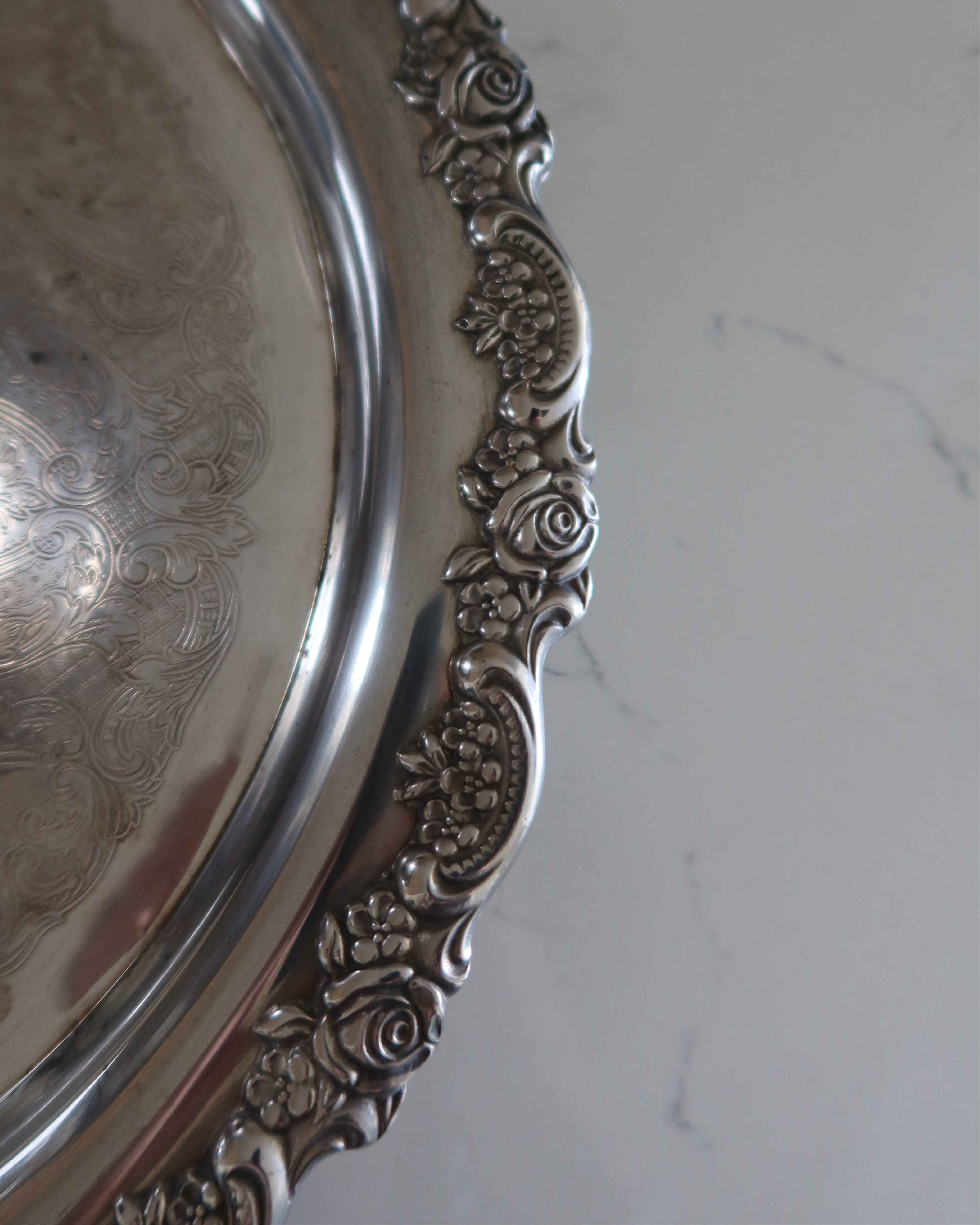 Harlow Silver Serving Tray w/ Bowl