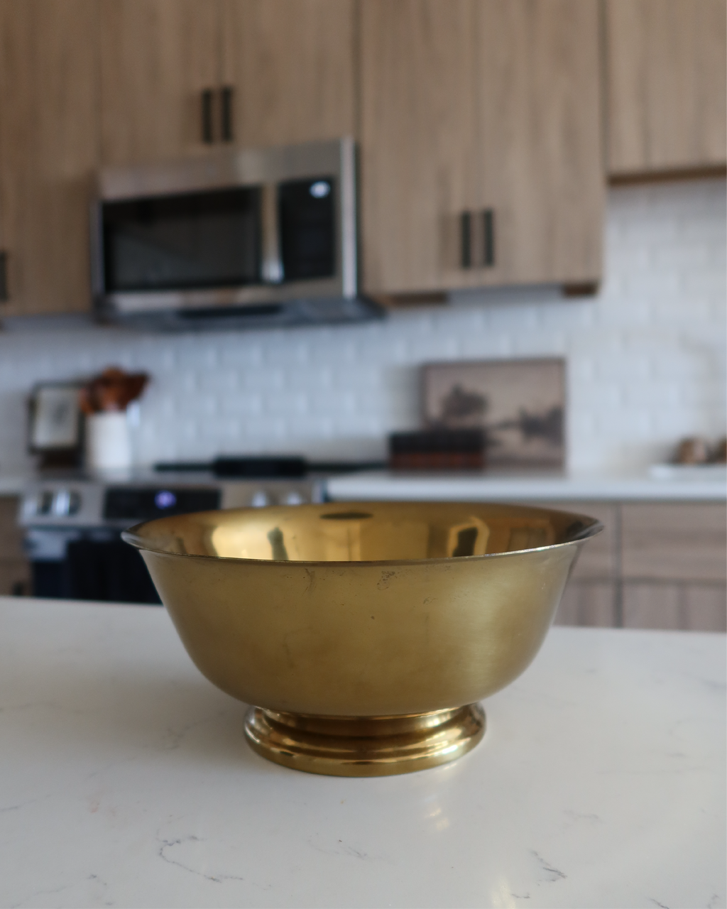 Blythe 8" Brass Revere Bowl w/ Pedestal