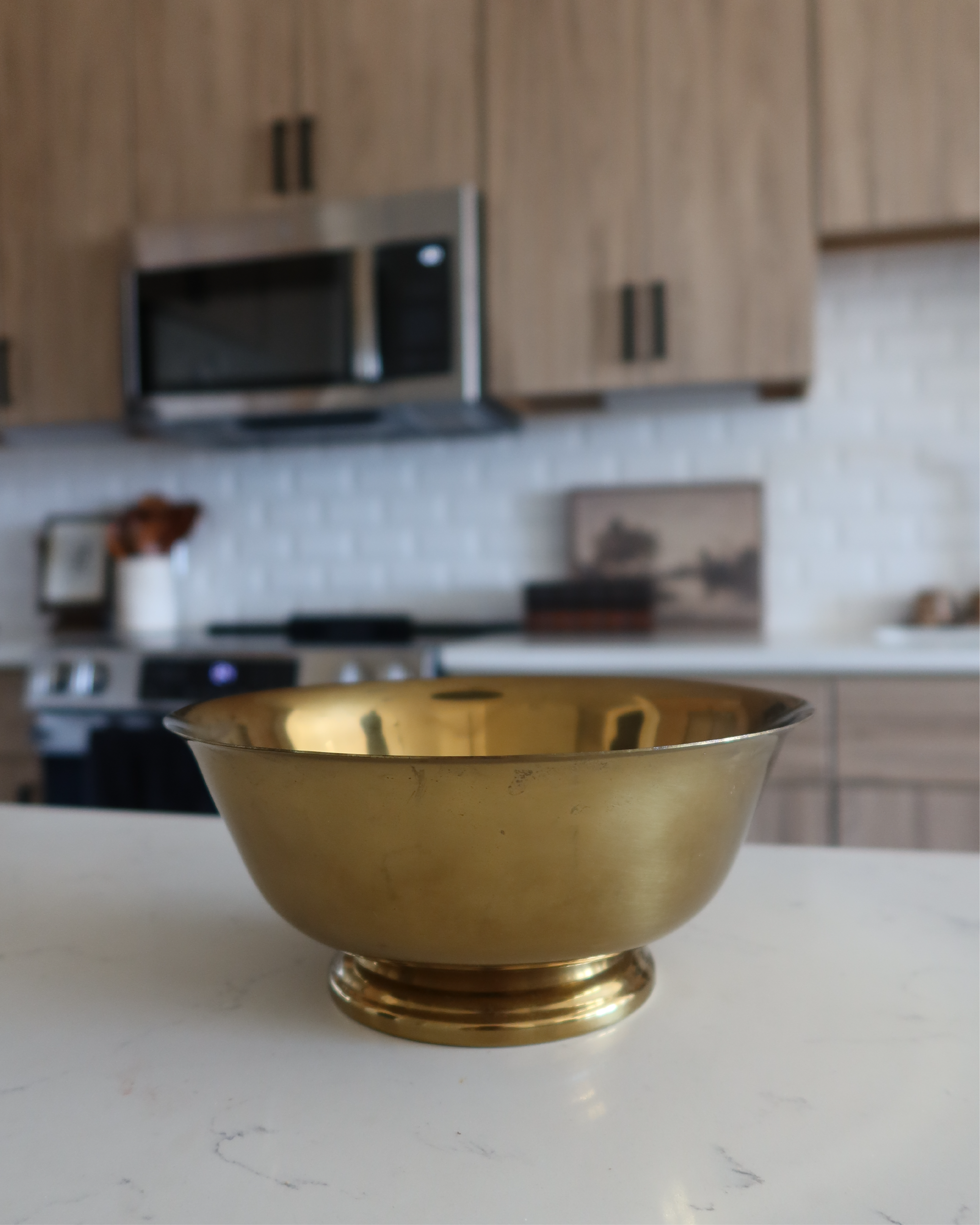 Blythe 8" Brass Revere Bowl w/ Pedestal