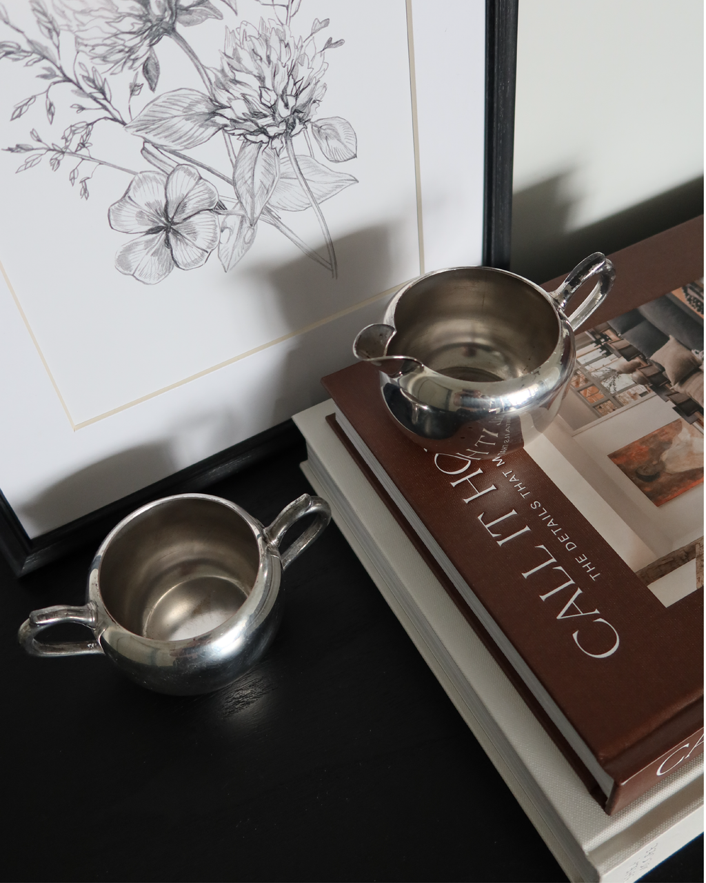 Zara Silver Creamer & Sugar Set