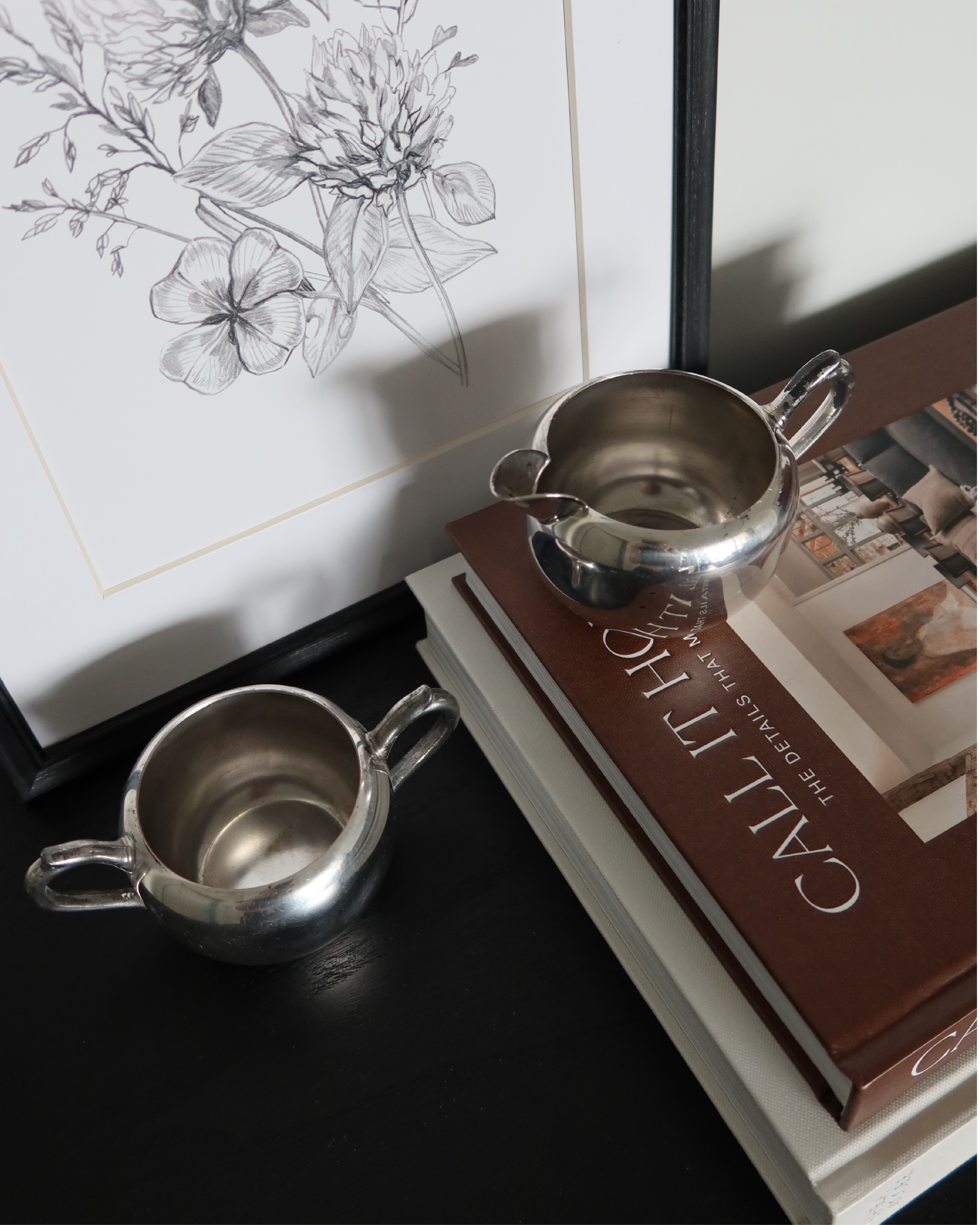 Zara Silver Creamer & Sugar Set