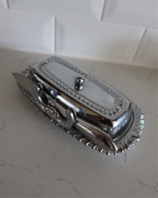 Kira Chrome Butter Dish w/ Knife
