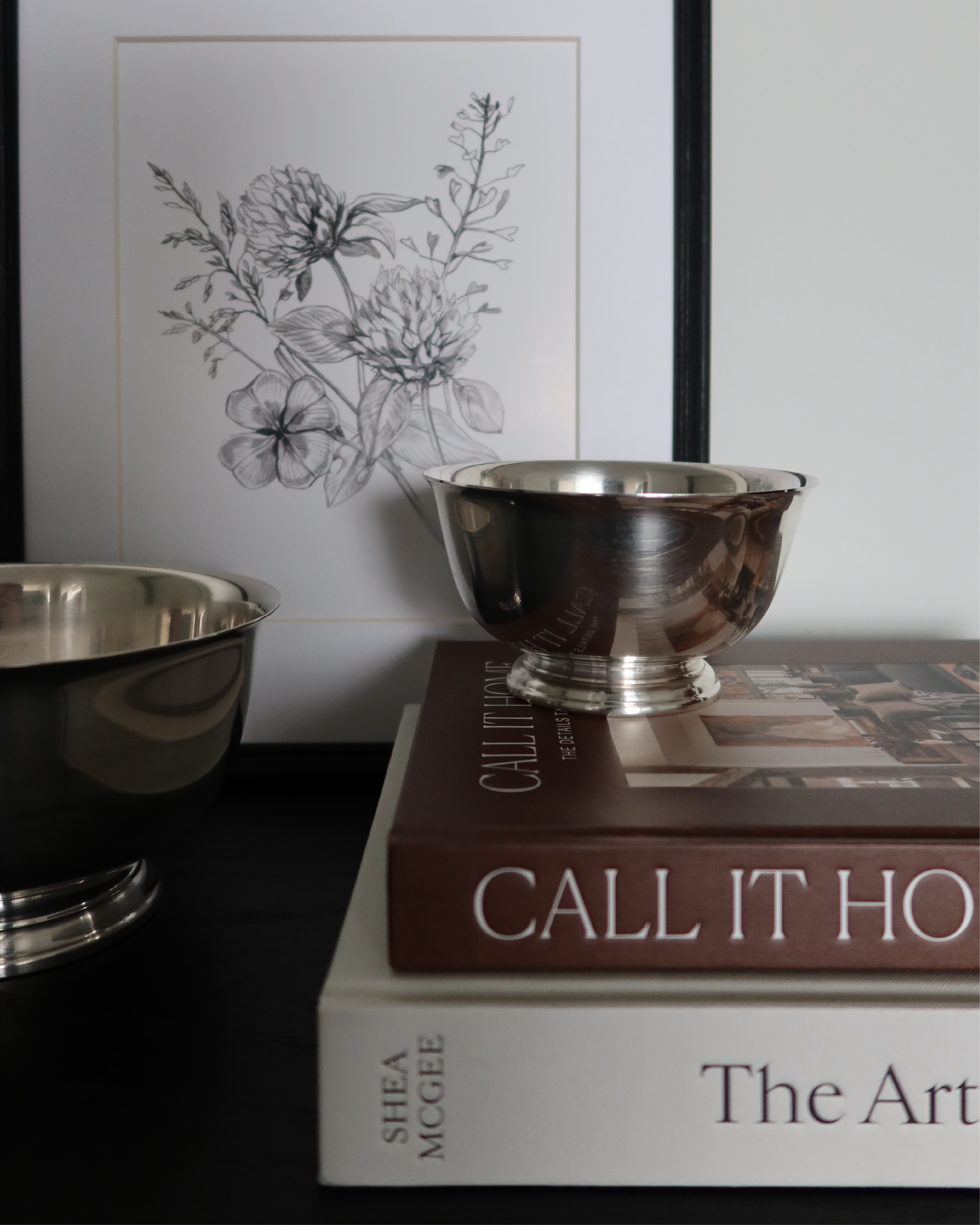 Portia 5" Silver Bowl w/ Pedestal